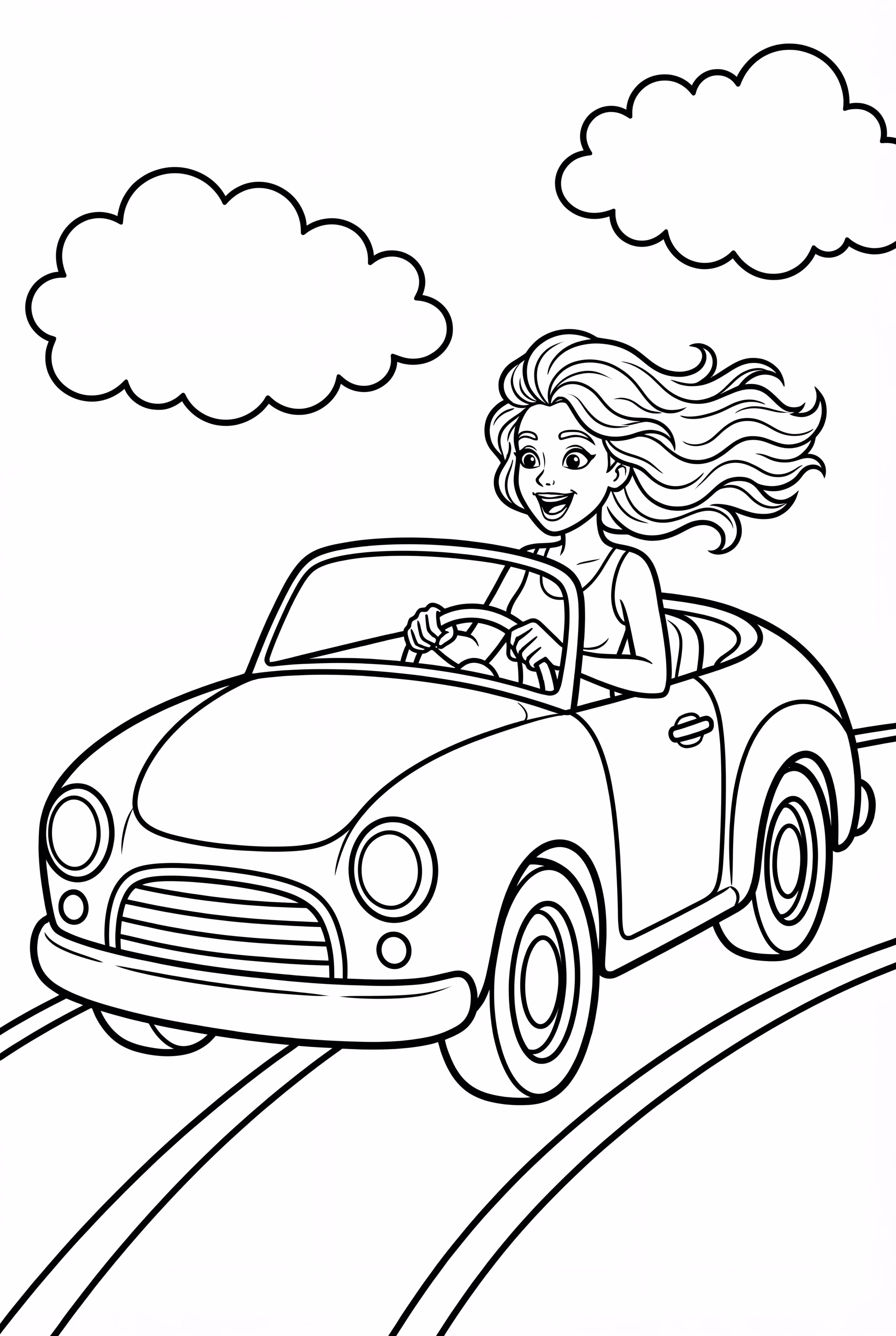 Olivia Rodrigo Driving A Vintage Convertible