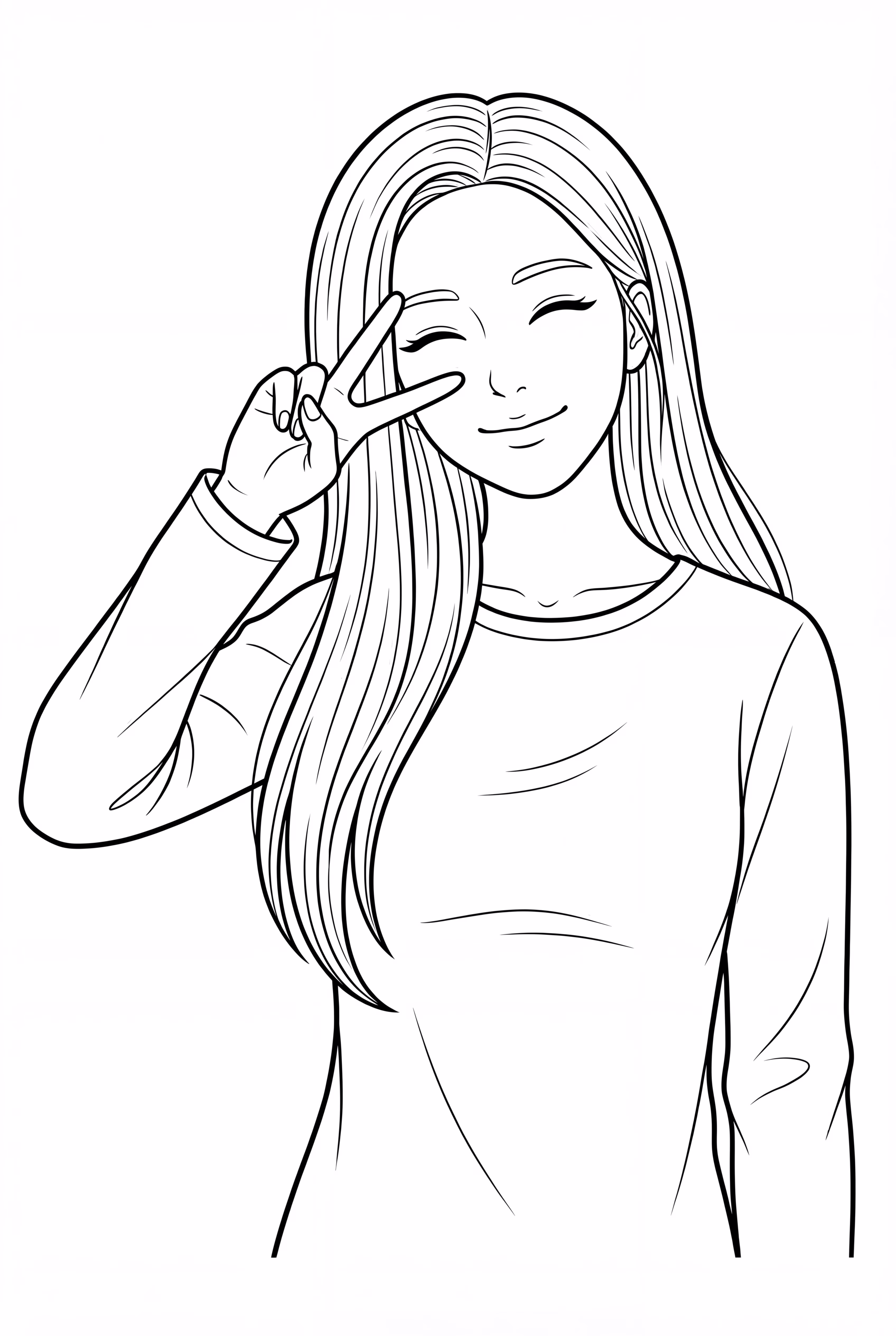 Olivia Rodrigo 做出和平手勢