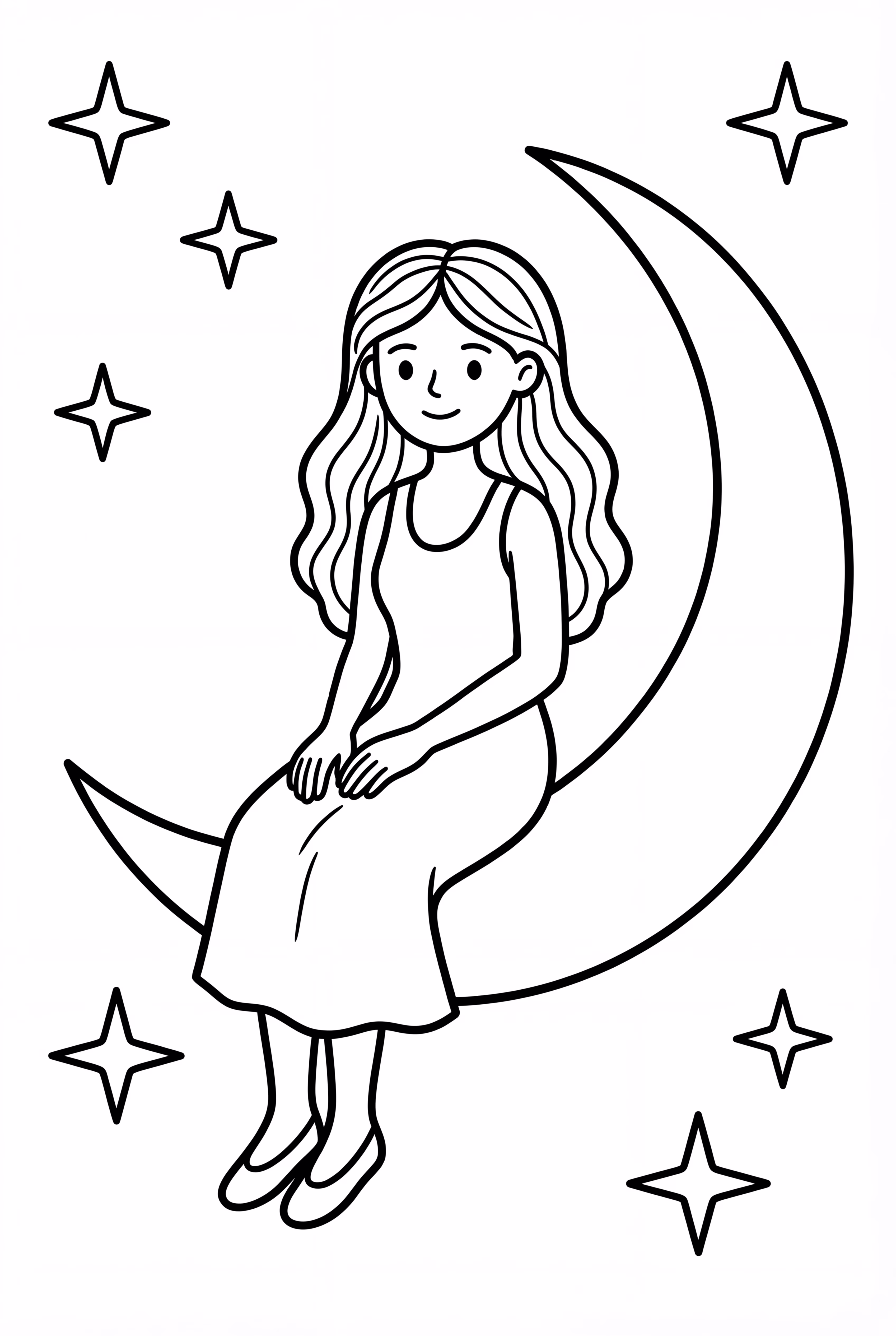 Olivia Rodrigo Sitting On A Crescent Moon