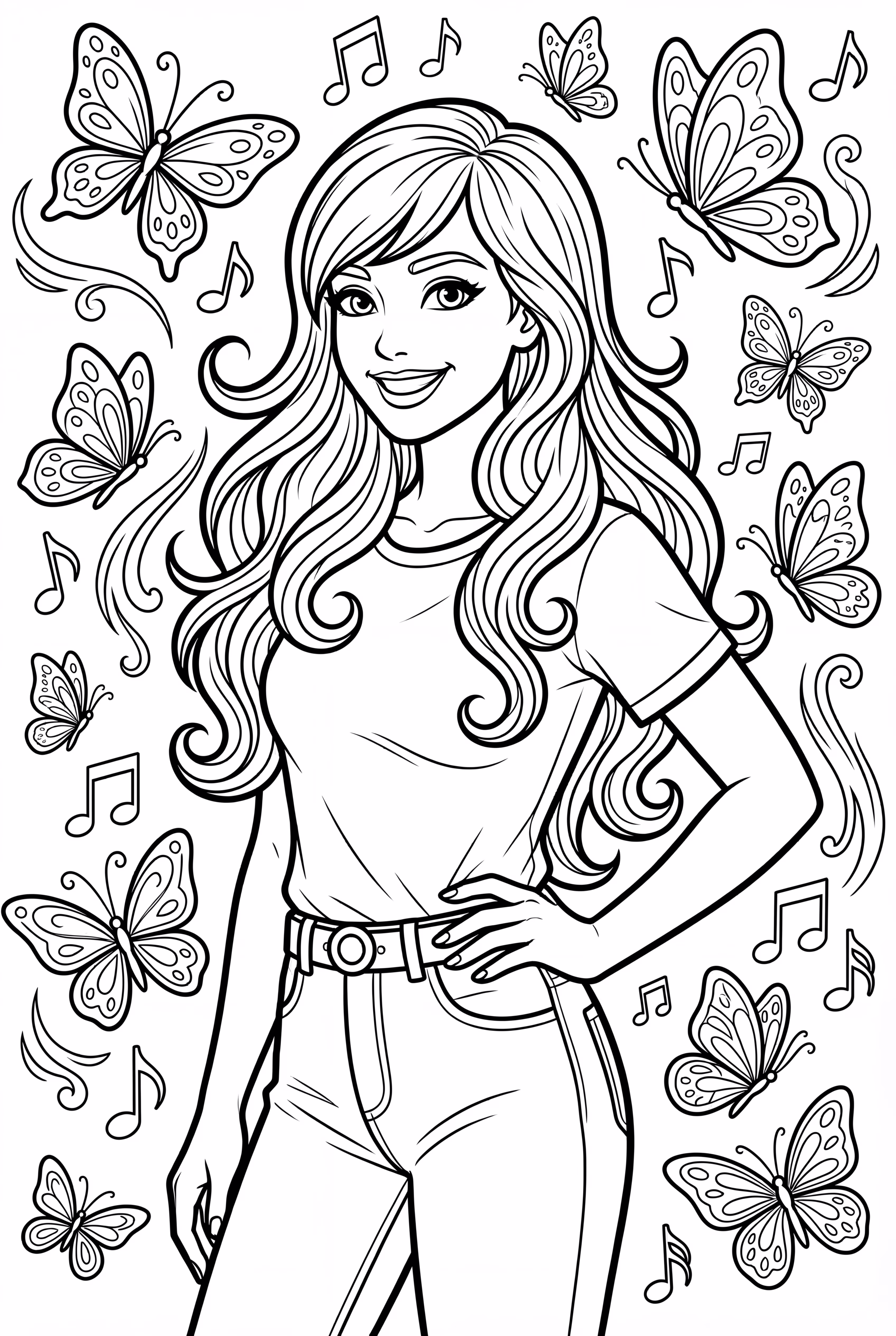 奧莉維亞·羅德里戈與眾多蝴蝶