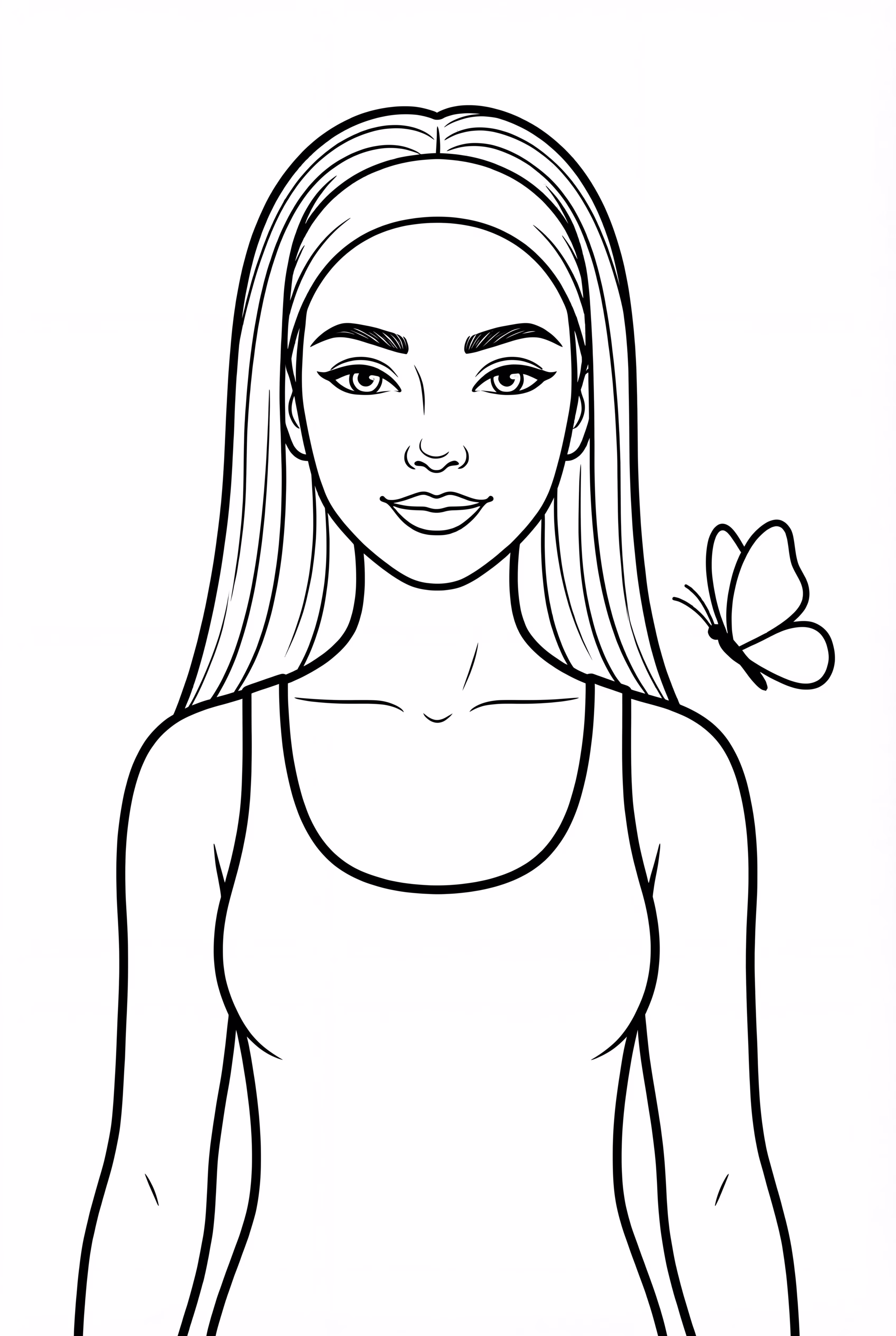 Olivia Rodrigo mit einem einzigen Schmetterling