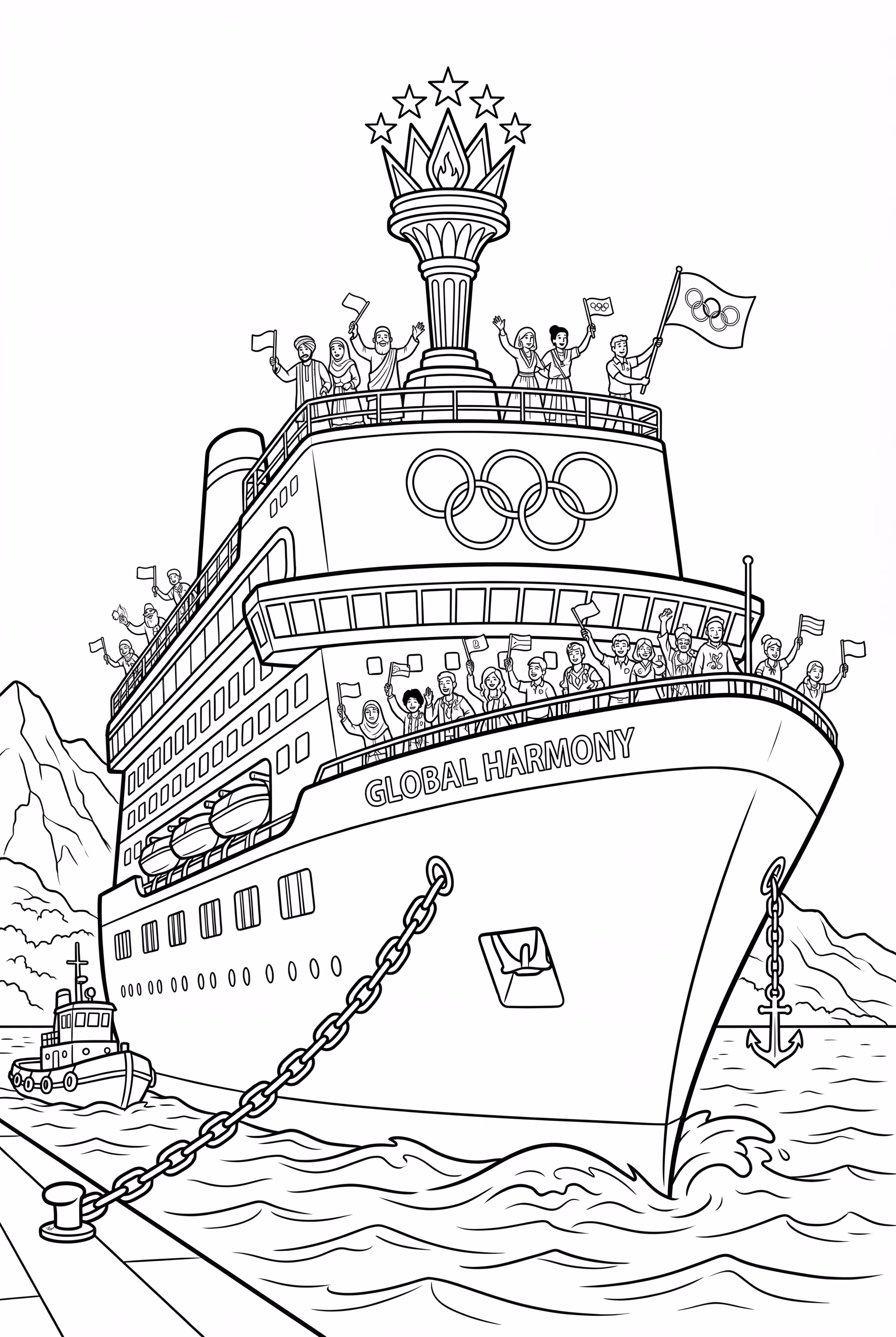 Navio Olímpico Realizando Eventos de Intercâmbio Cultural