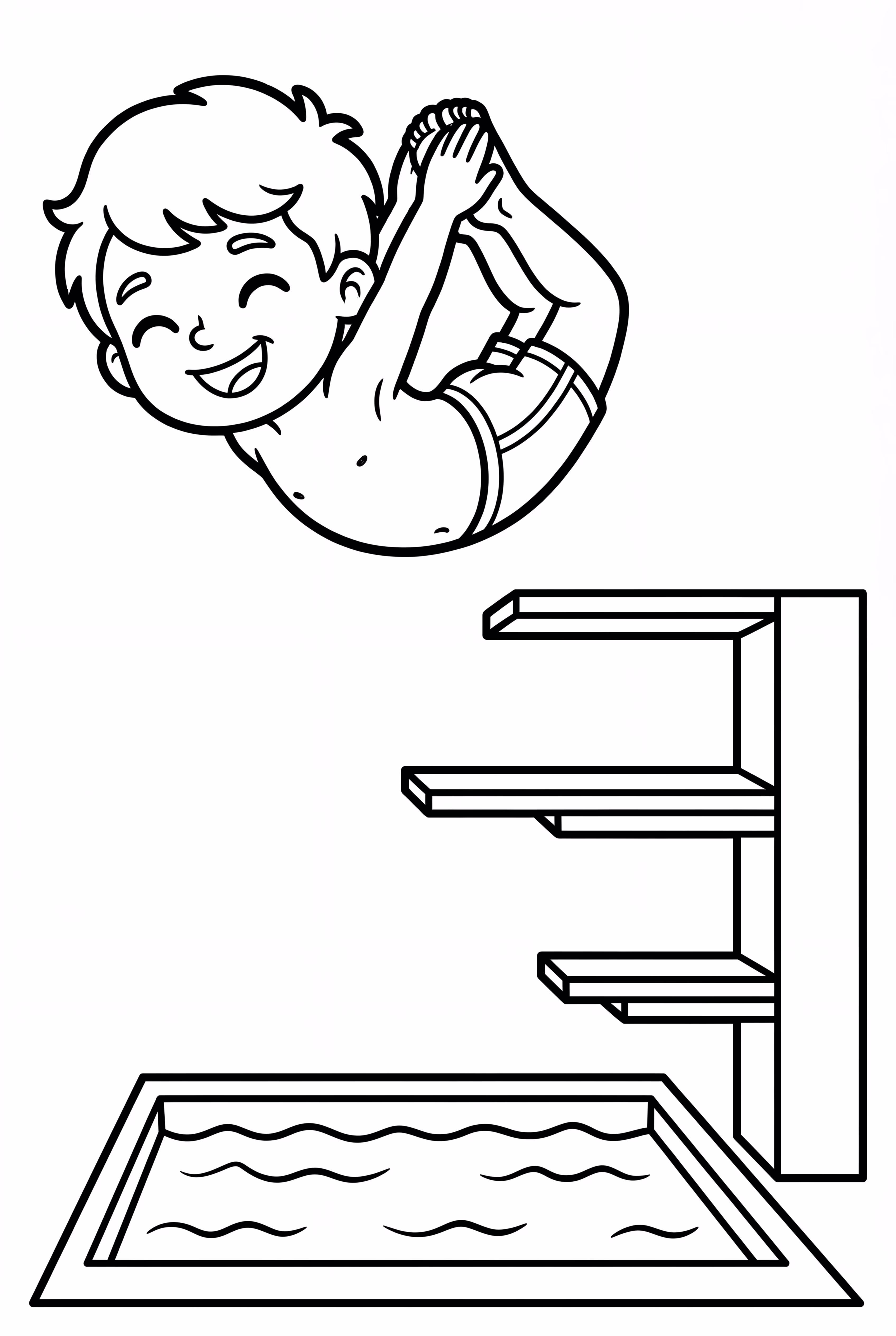 올림픽 다이빙 선수 공중 자세