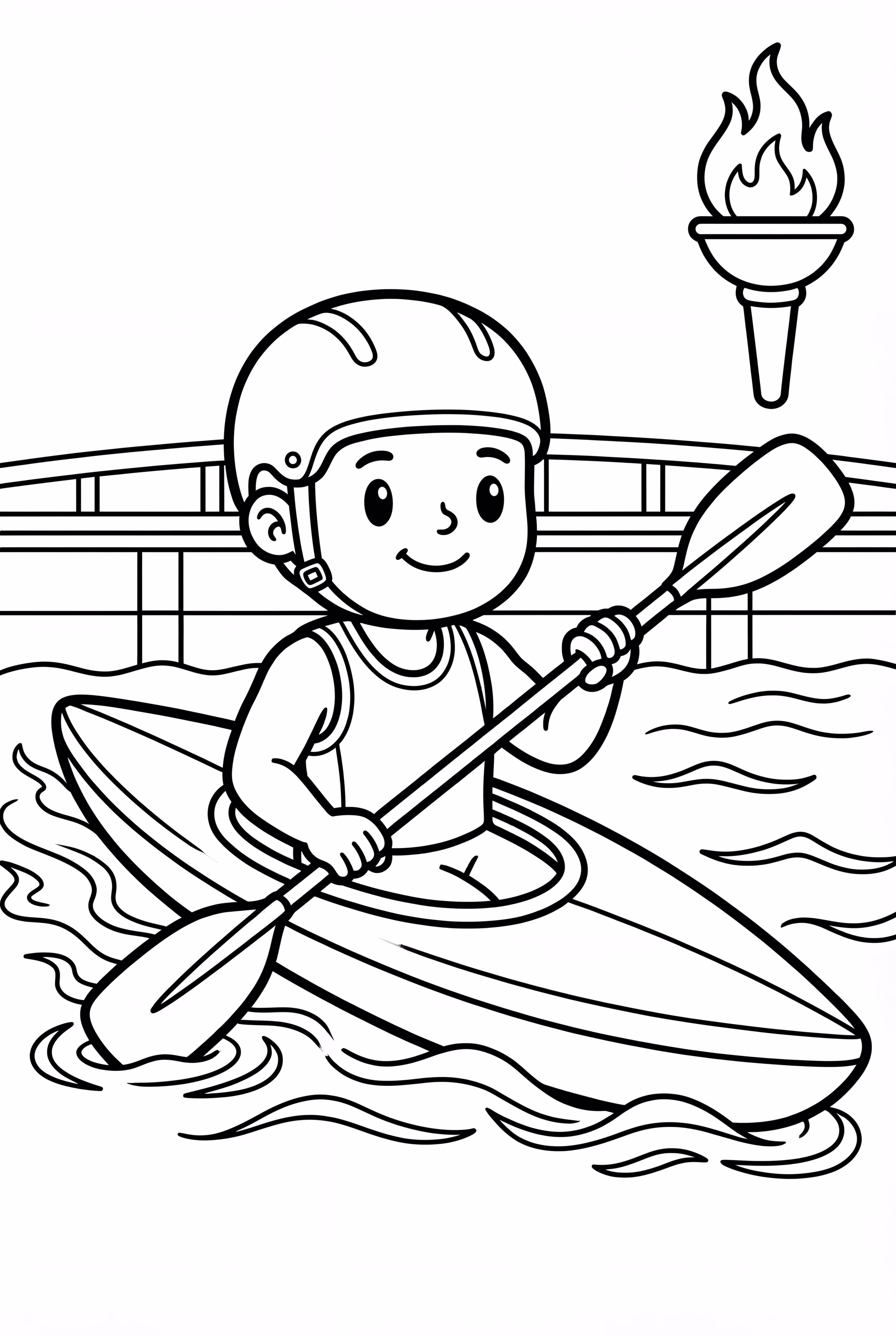 Olympics Kayaking on Water