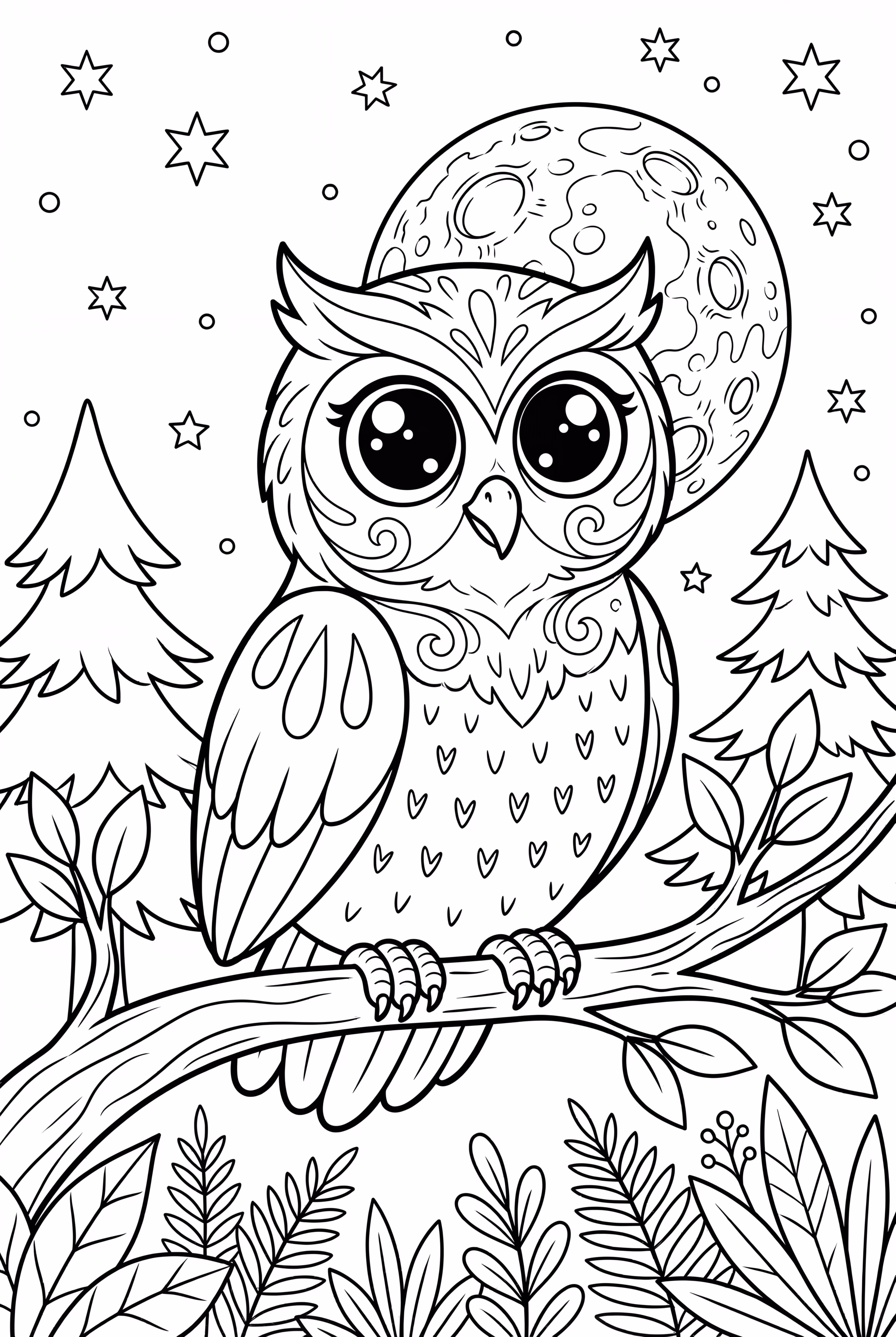 Owl in Enchanted Forest