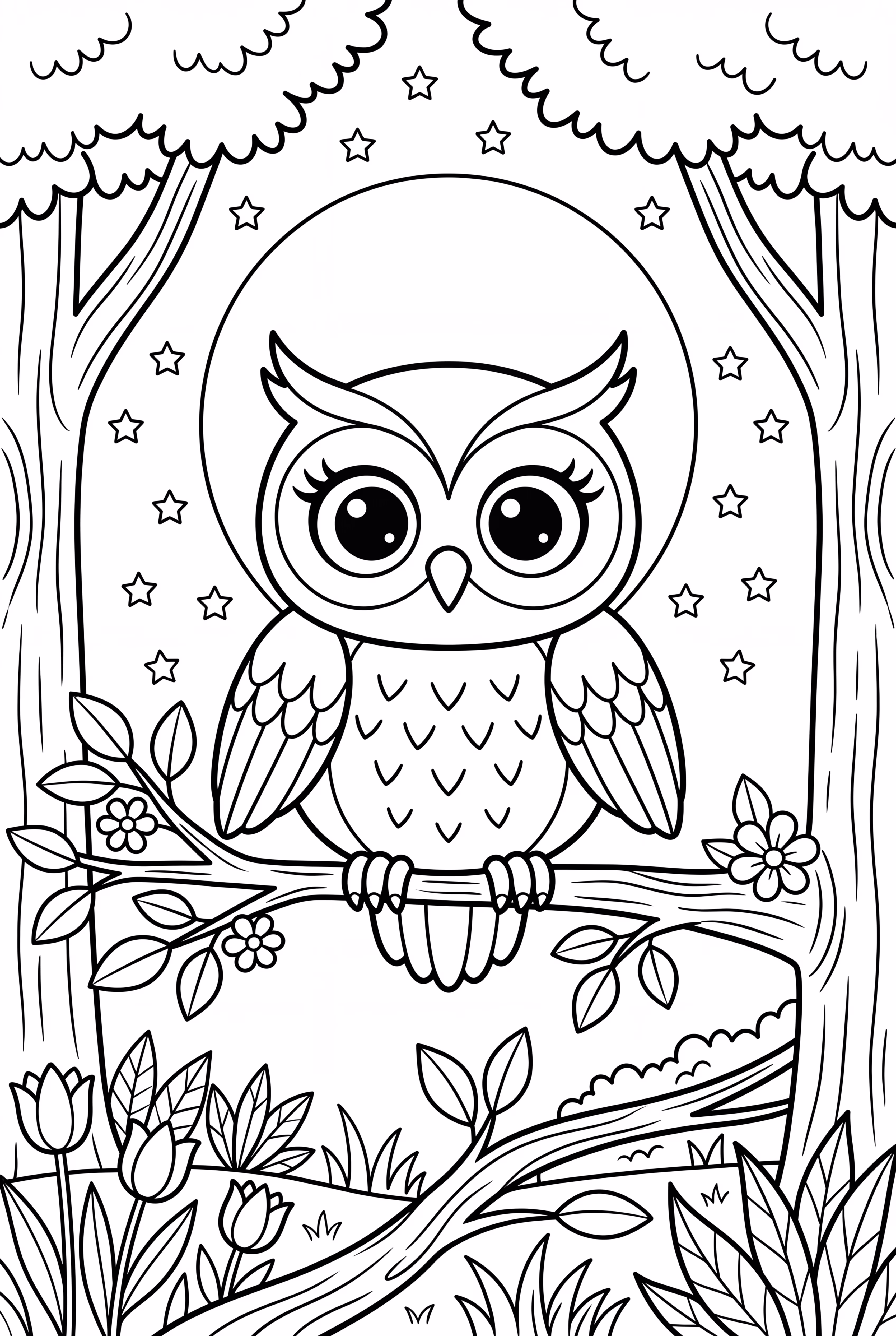 마법의 숲 속 올빼미