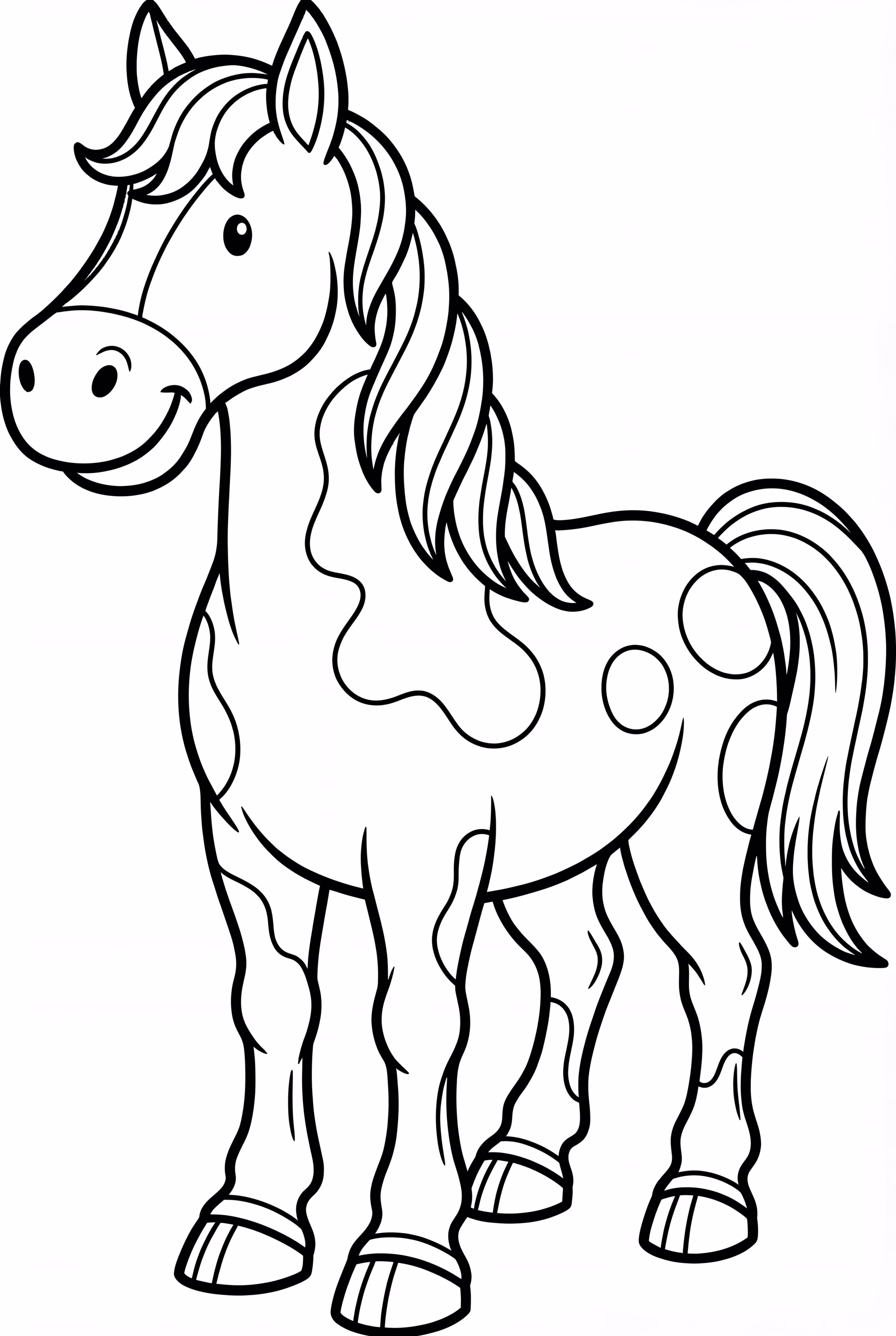 Paint Horse With Colorful Spotted Coat