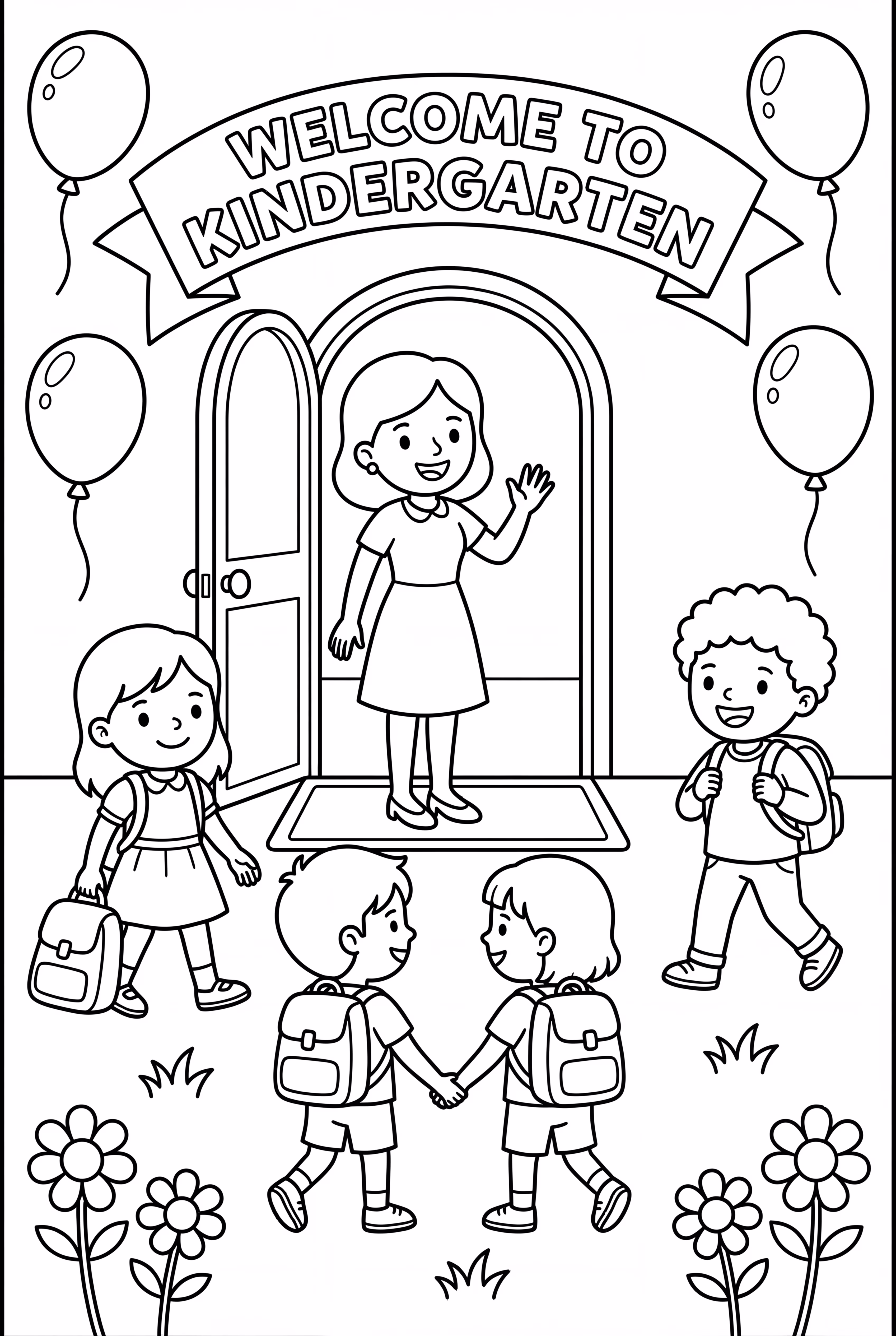 Painting A Welcome To Kindergarten Picture