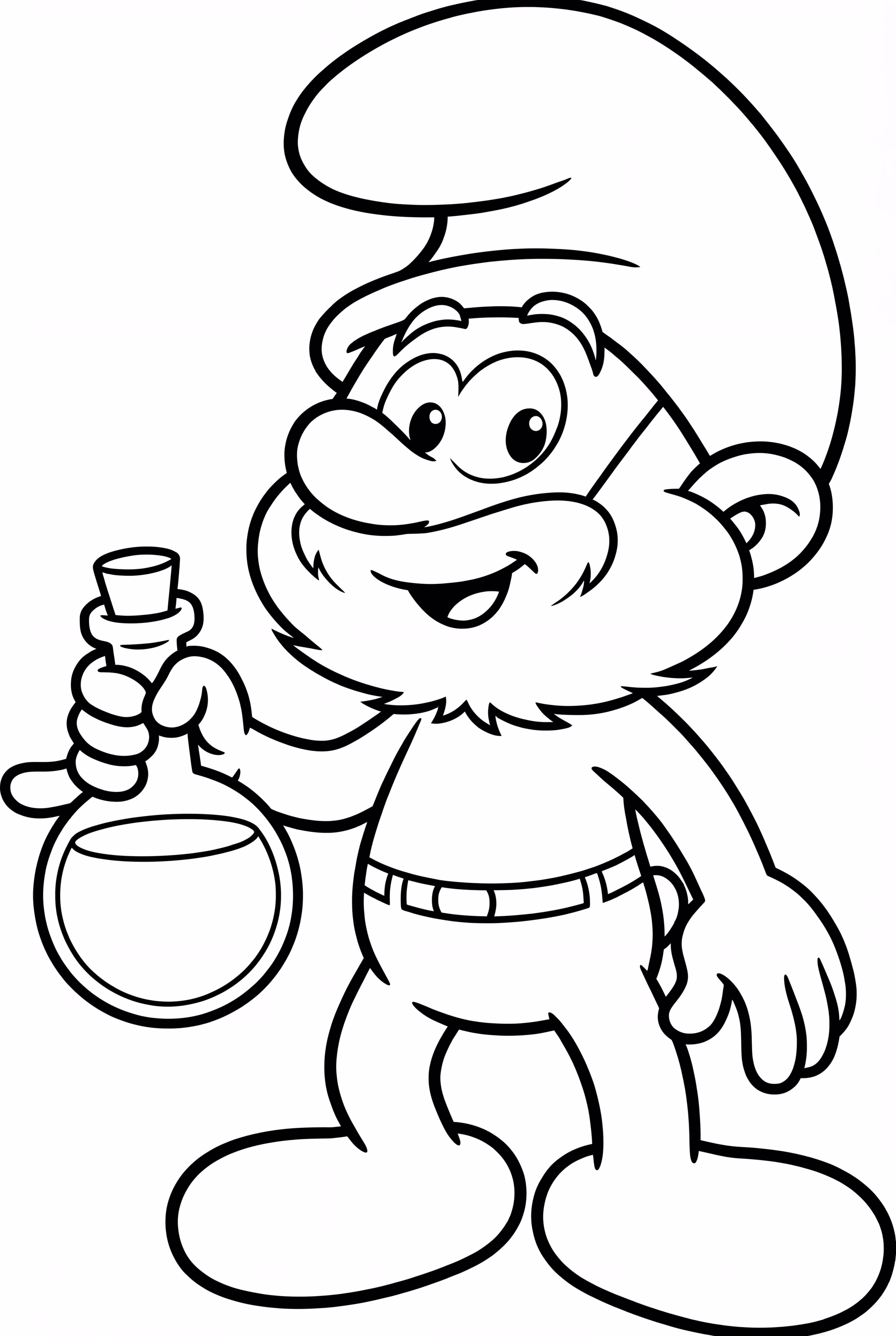 Papa Smurf With A Potion Bottle