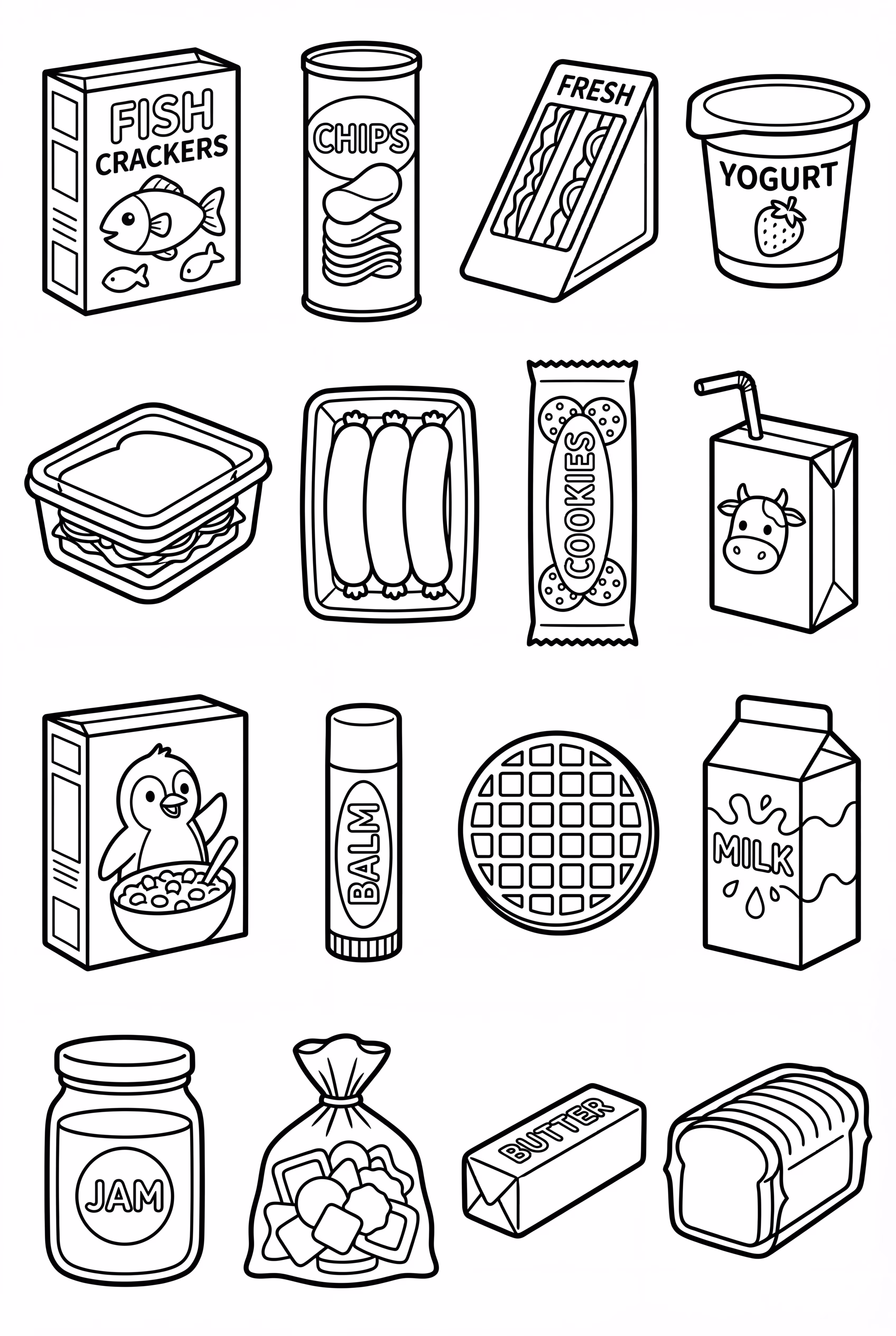 纸娃娃食物和零食