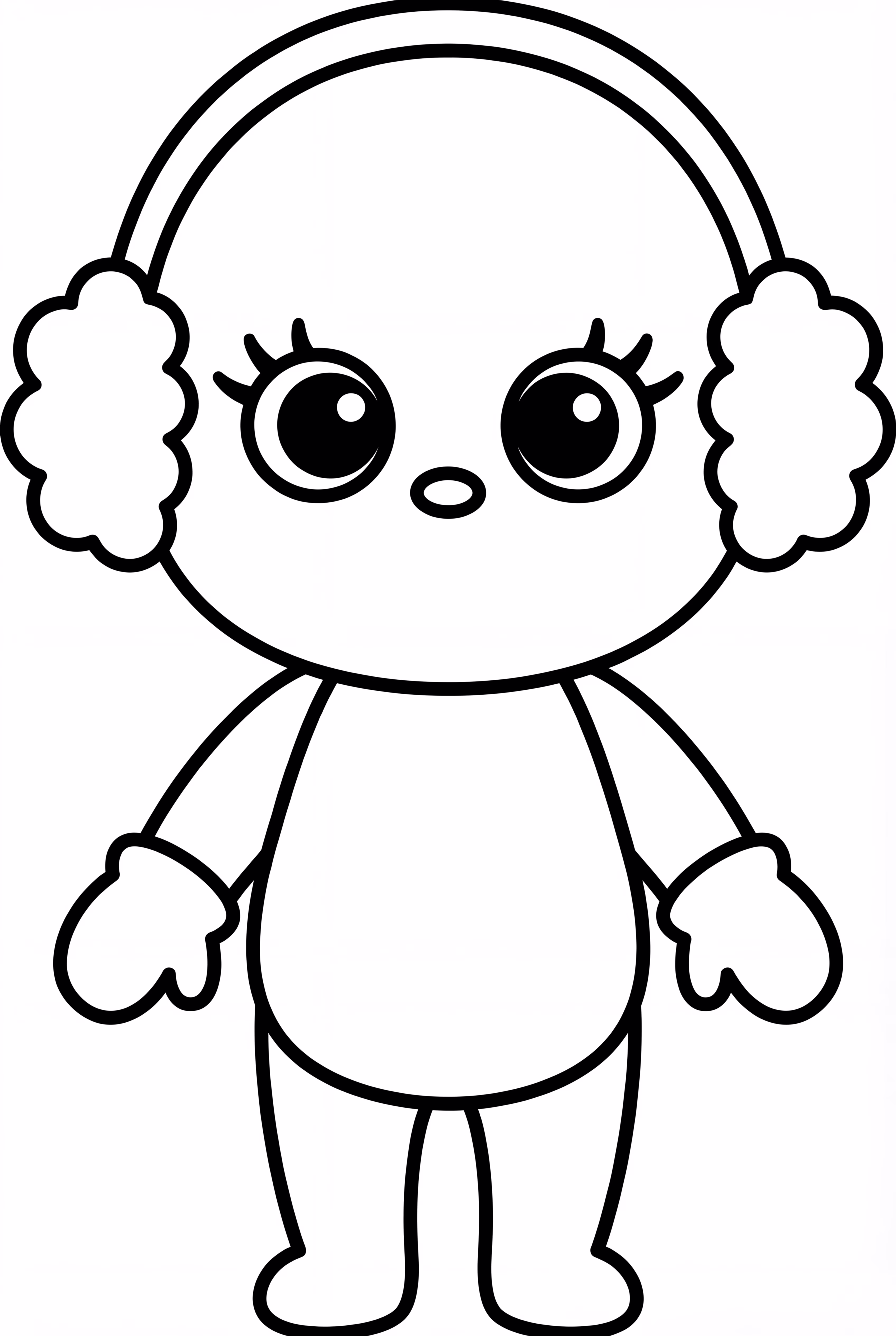 Muñeca de Papel con Orejeras