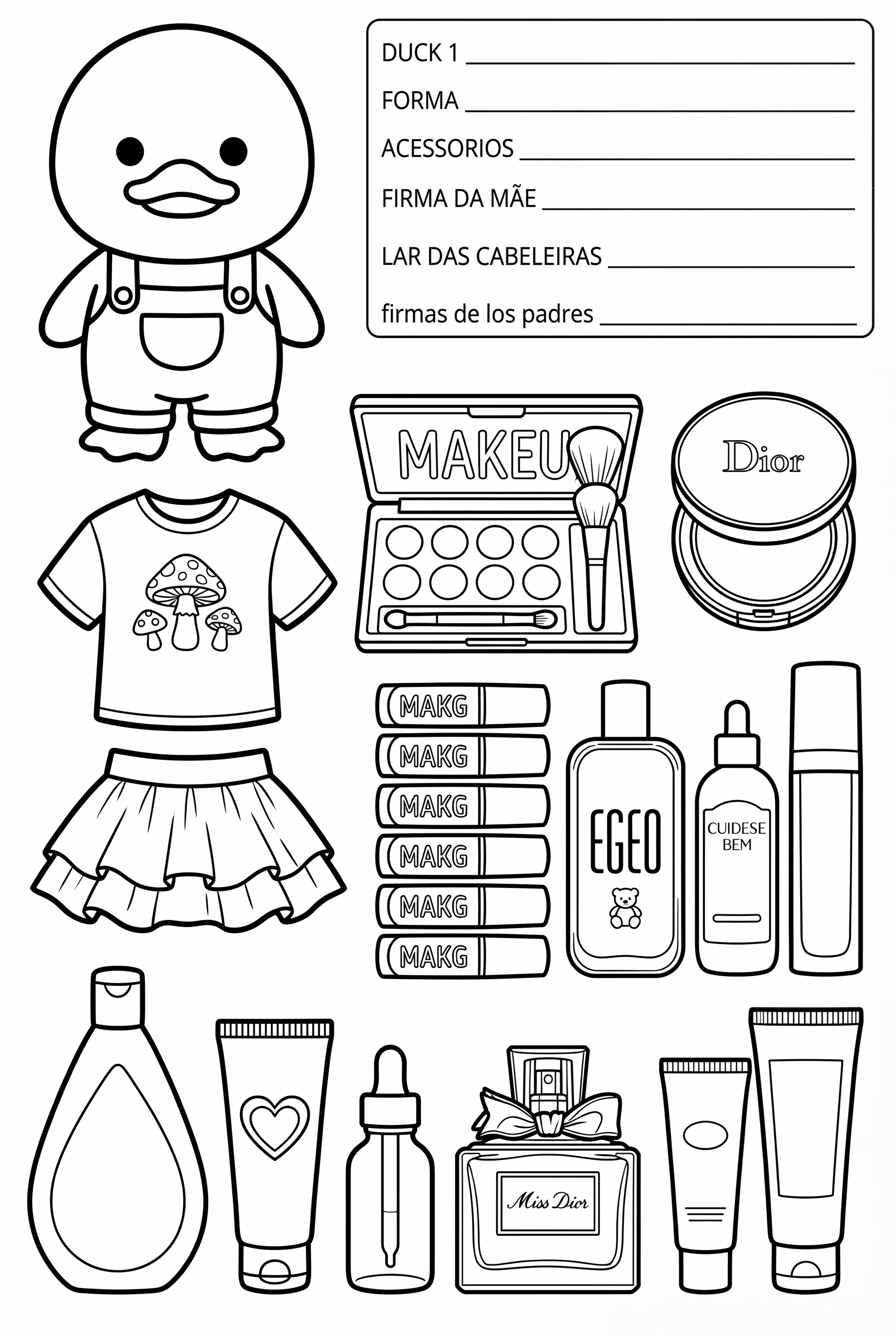 Paper Duck Beauty And Adoption Set