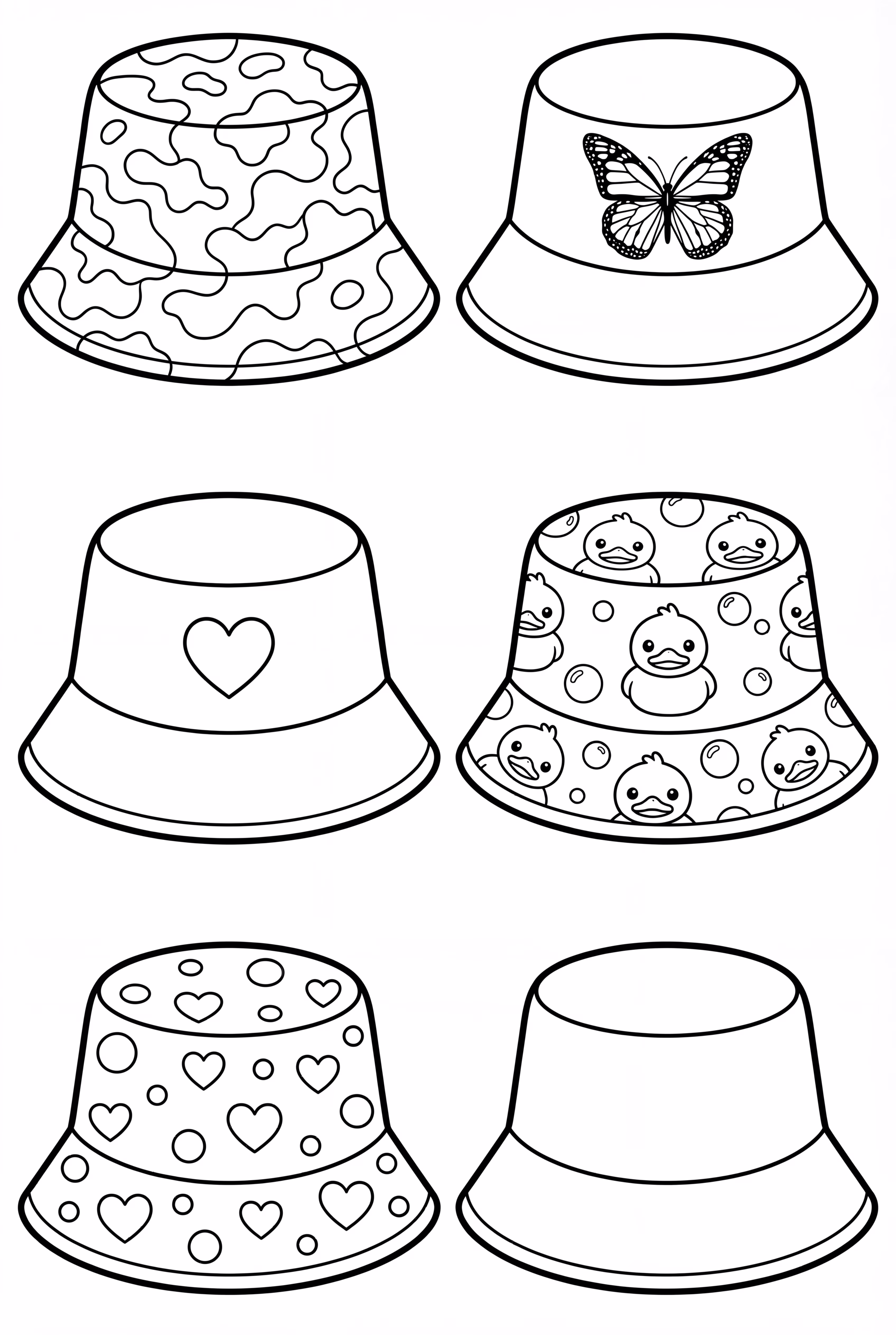 Chapéus Bucket de Pato de Papel