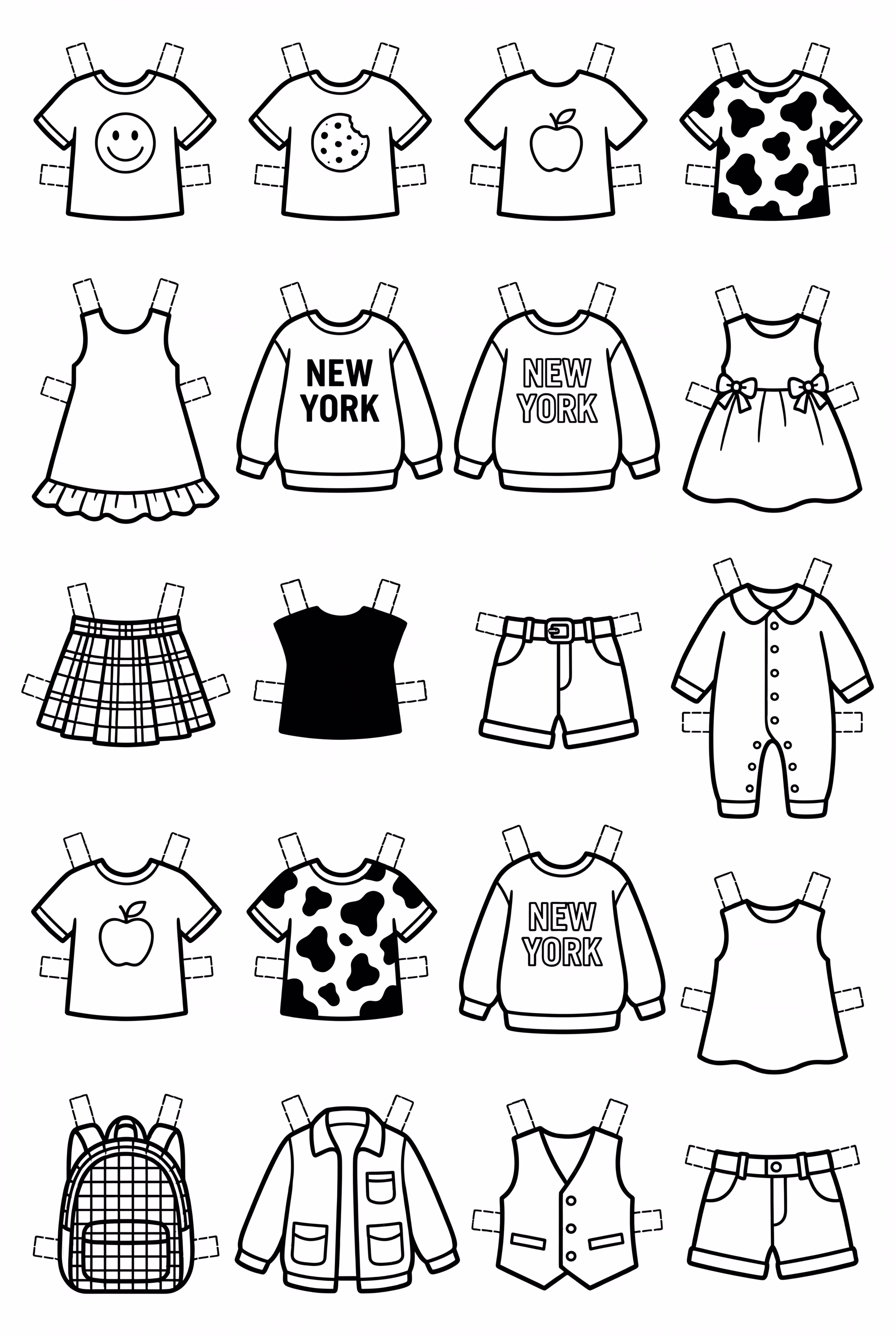 Paper Duck Extensive Clothing Set