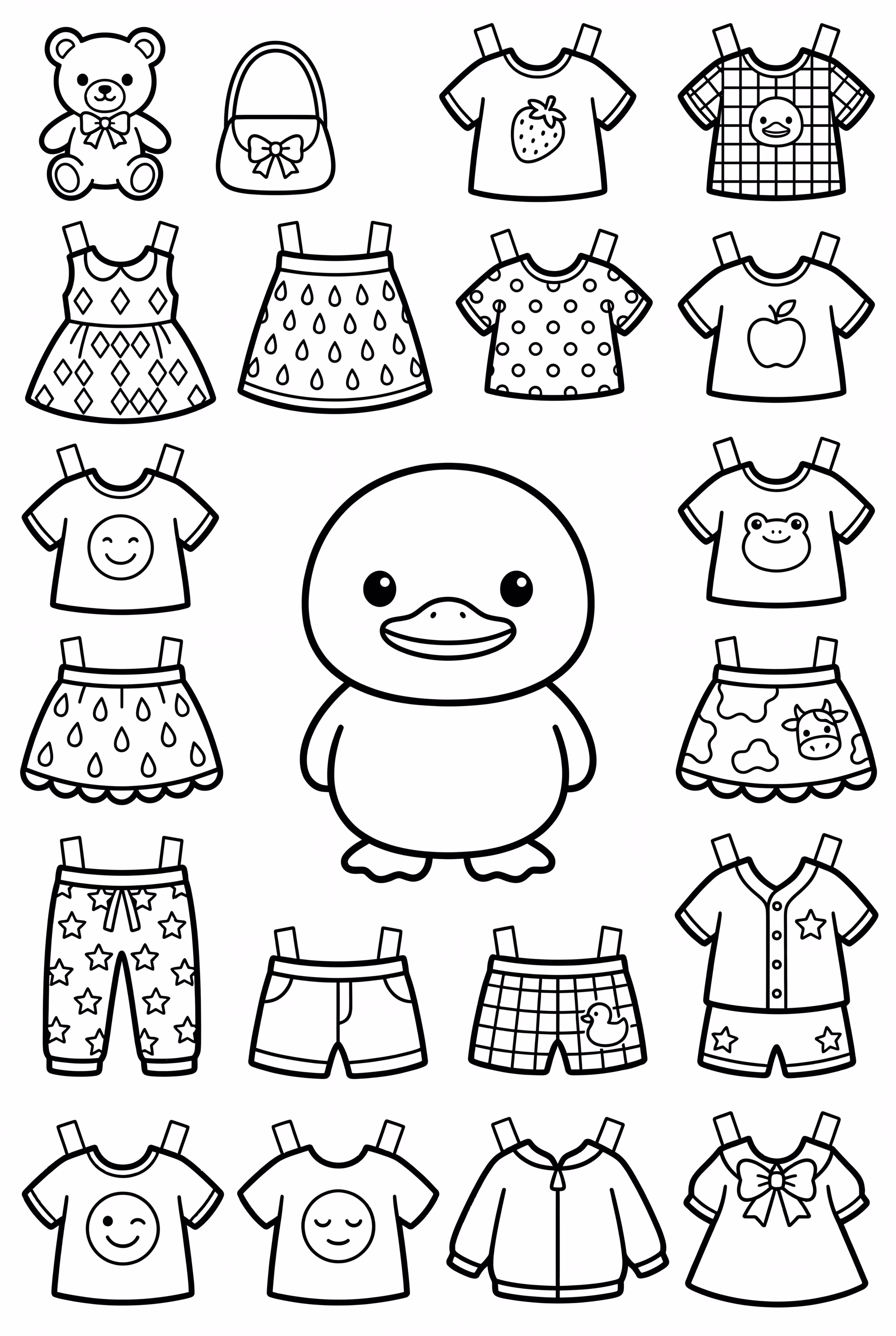 Pato de Papel Guarda-Roupa Extenso