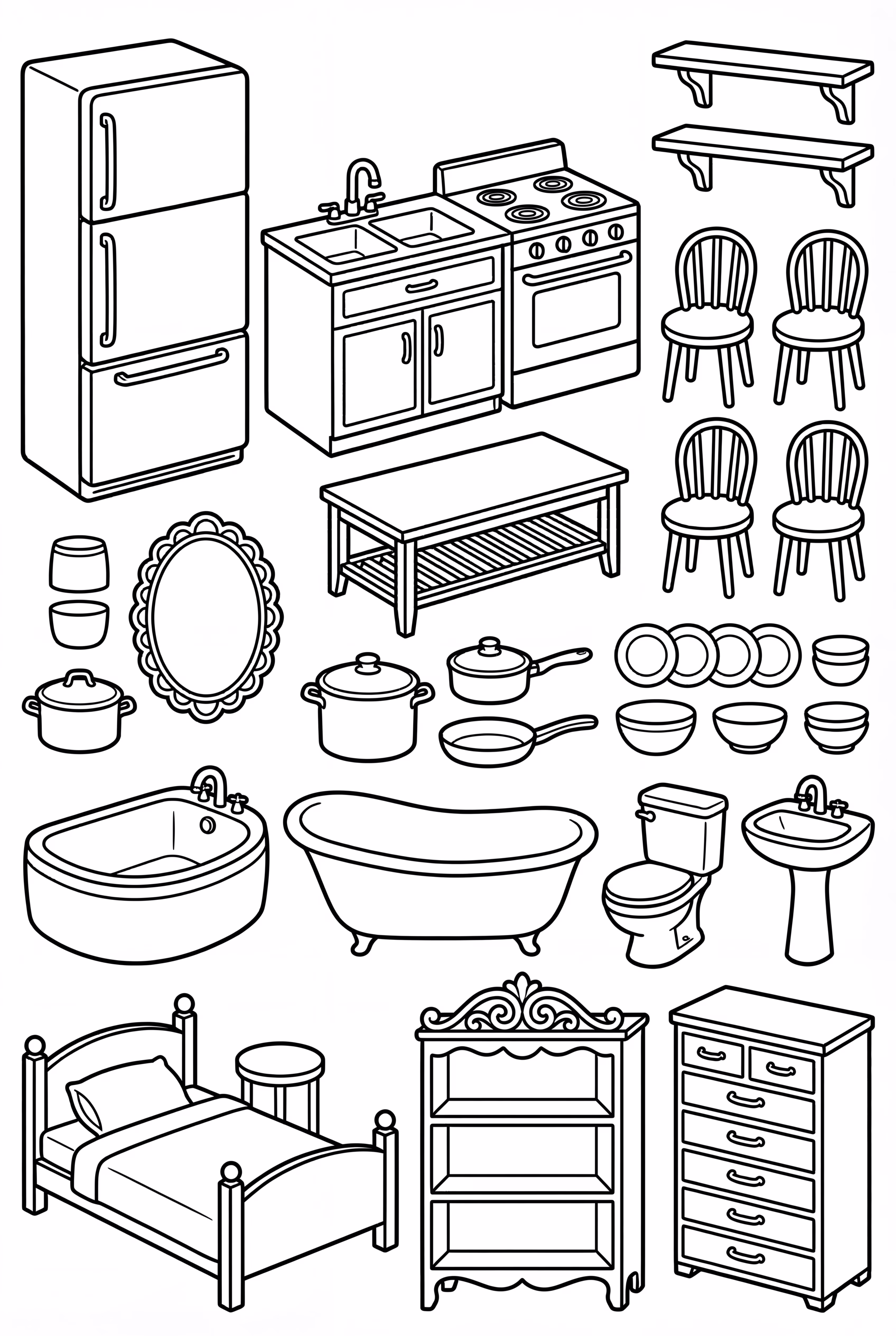 Paper Duck Furniture Set