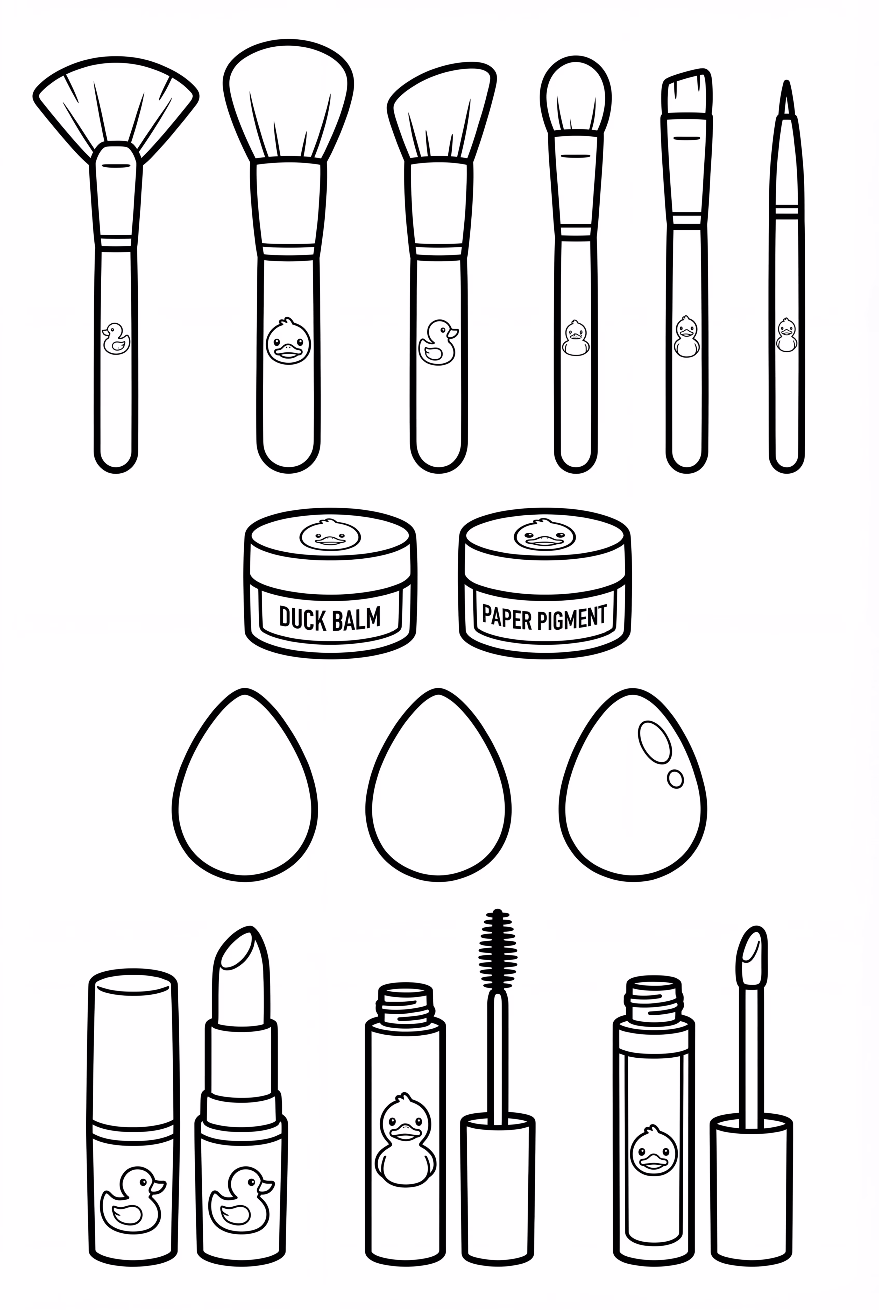 Paper Duck Makeup Set