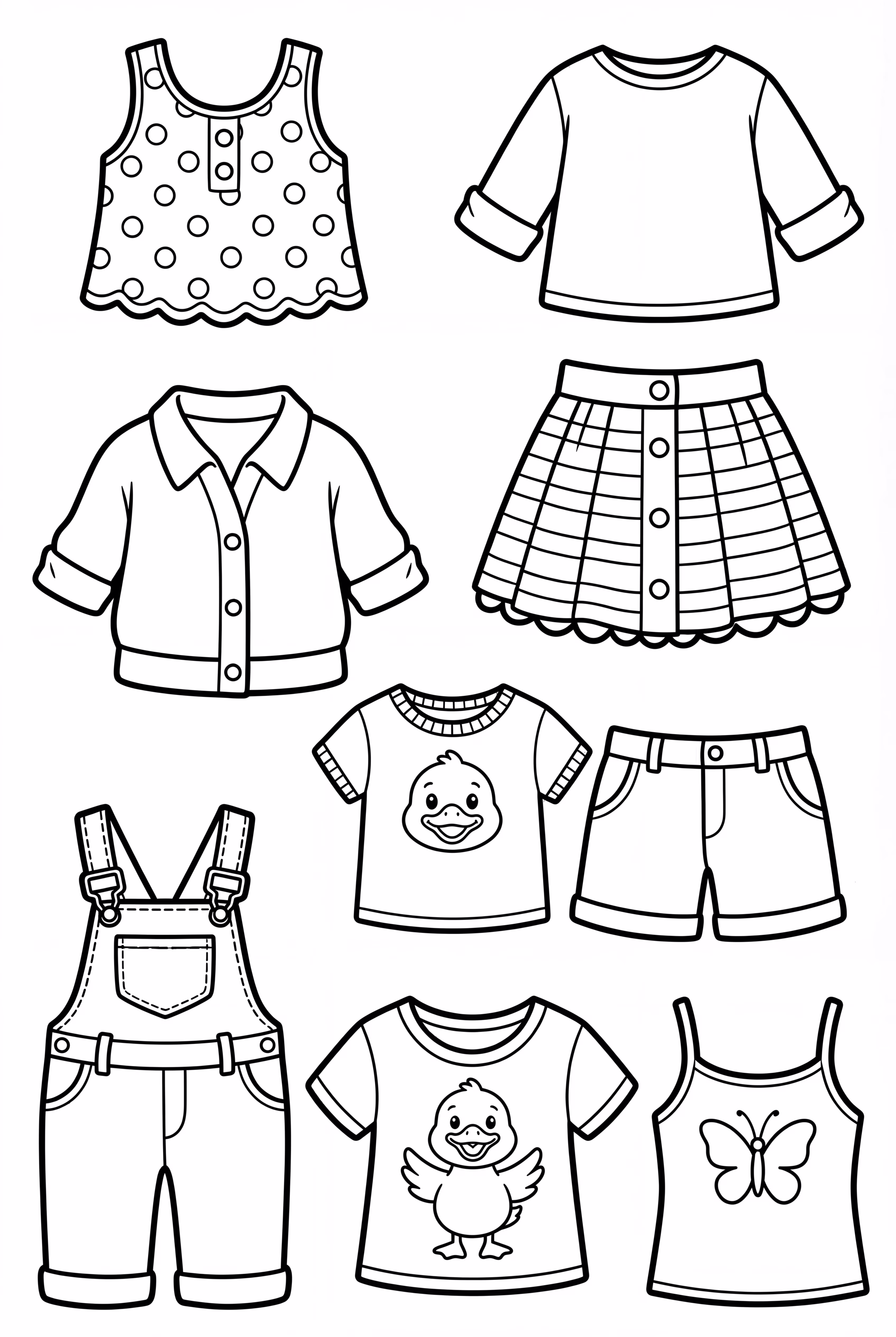 Paper Duck Outfit Sets