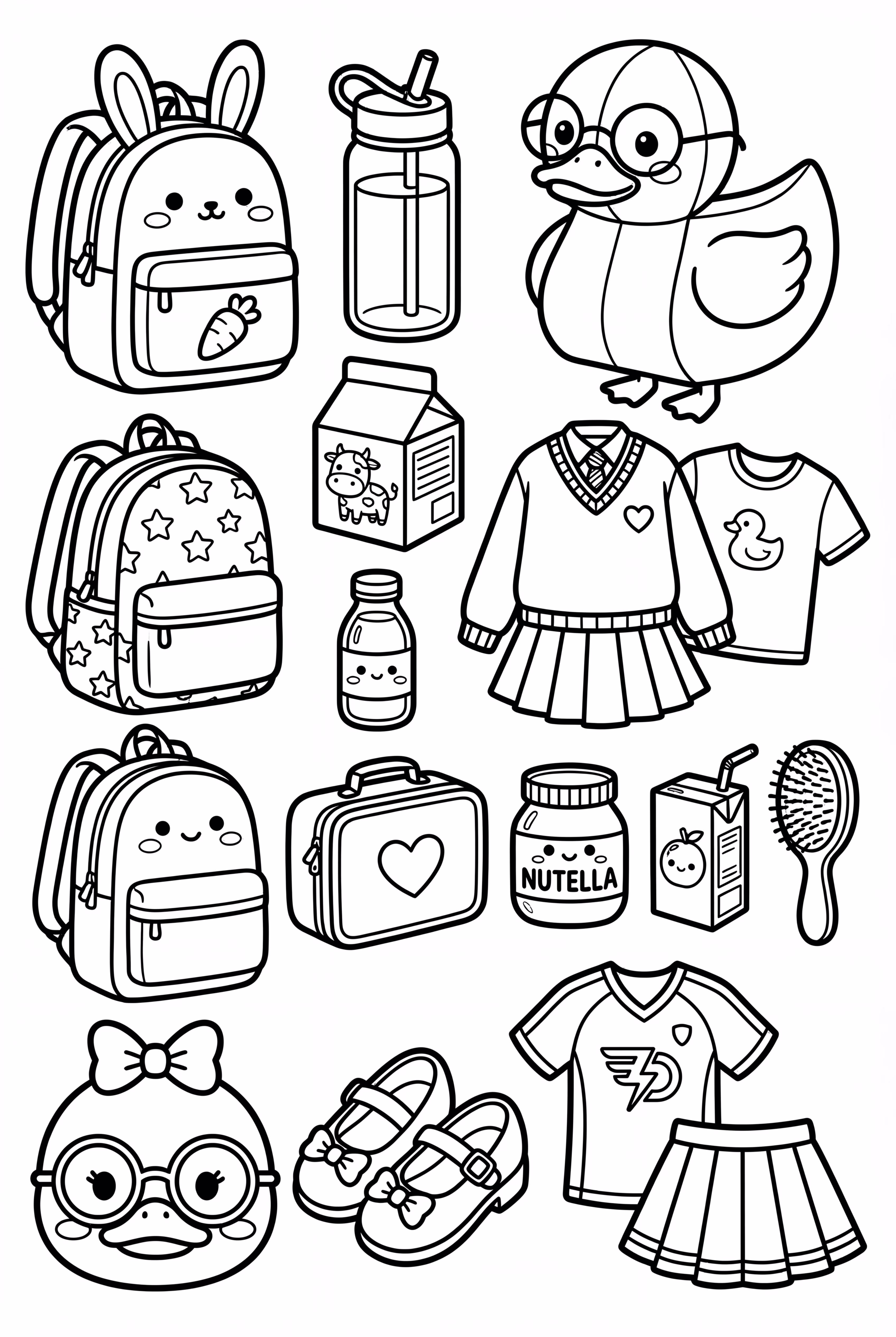 纸鸭上学日套装