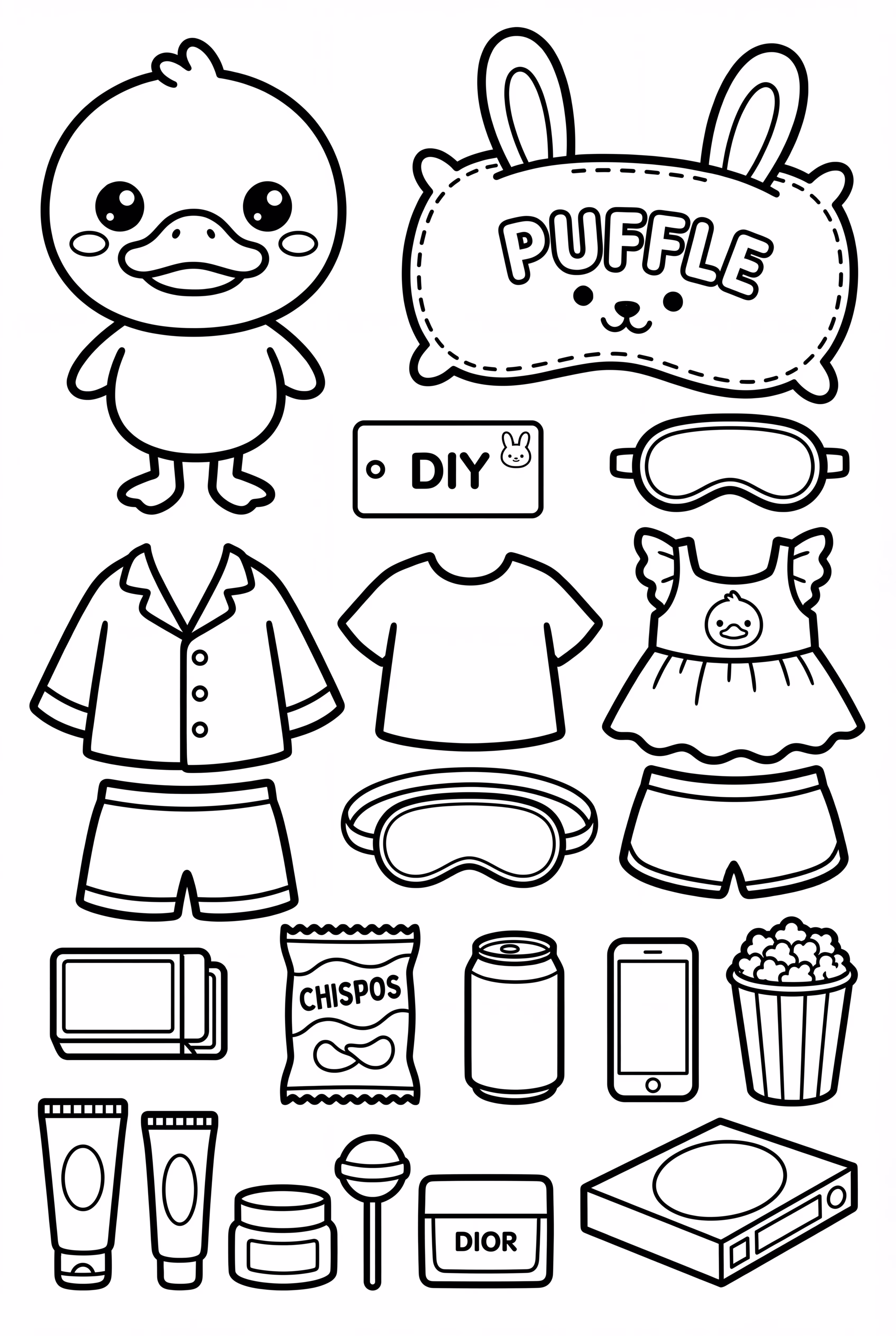 Papierenten Schlafparty-Set