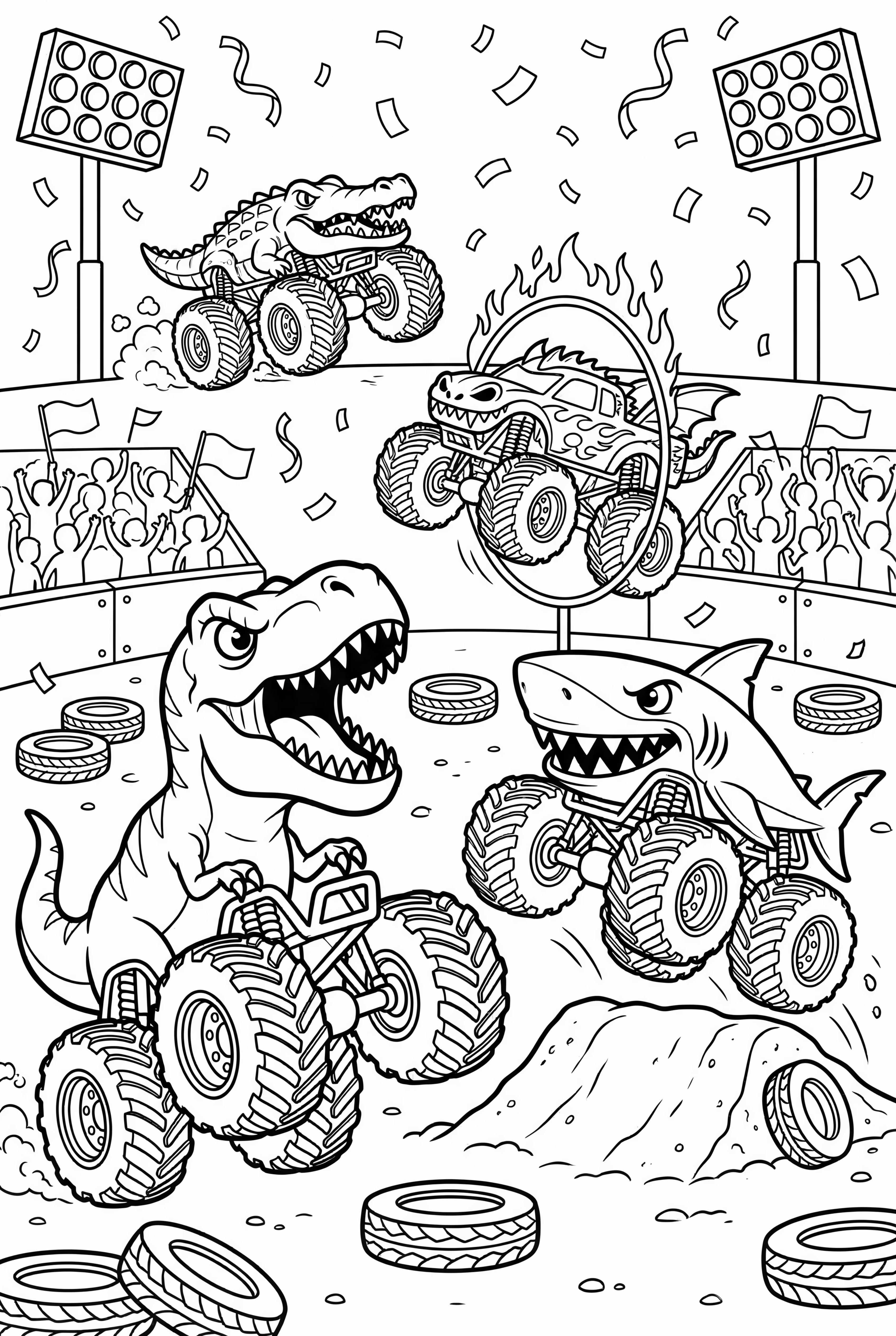 Parade Of Monster Jam Trucks