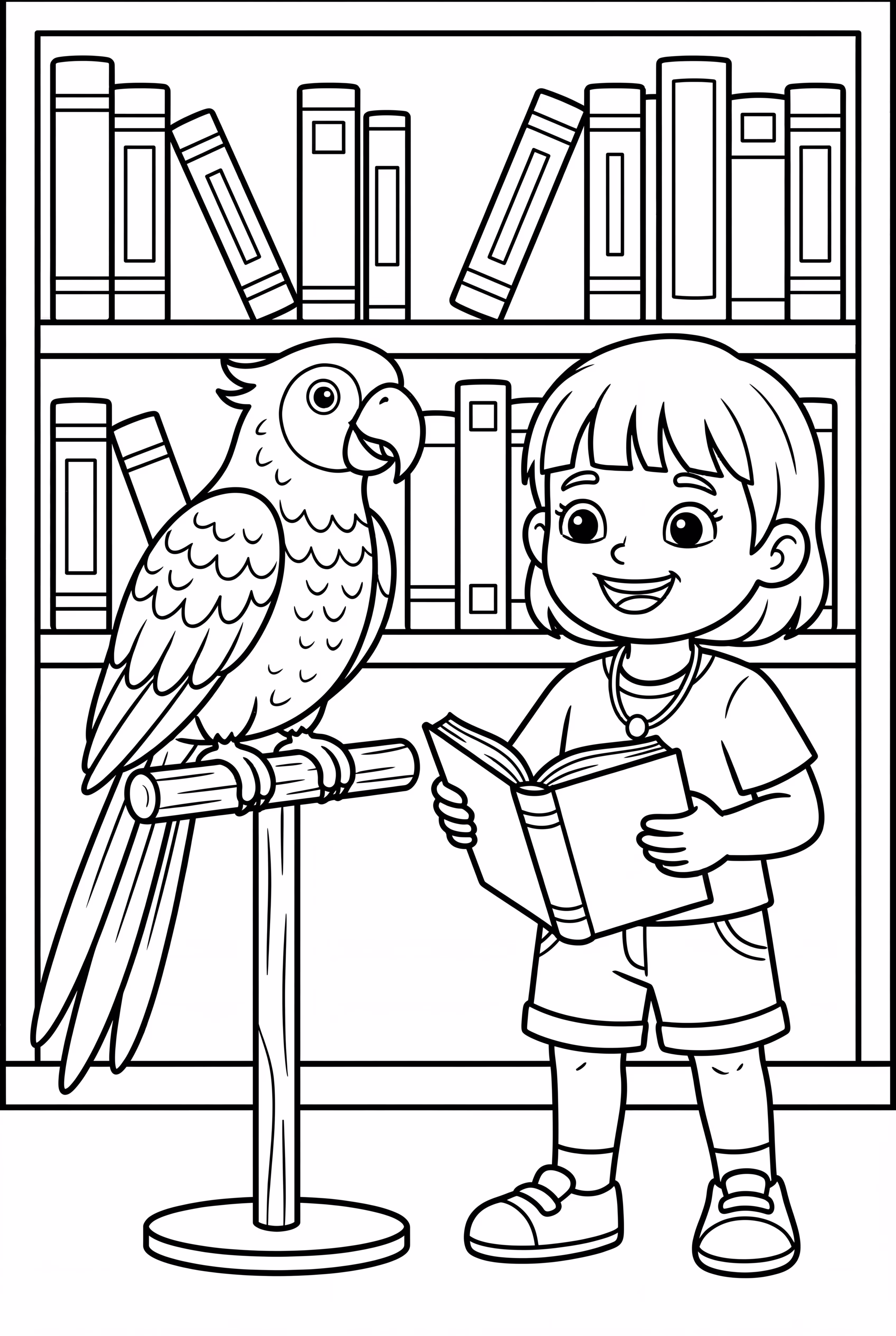 Parrot Learning New Words from Kids