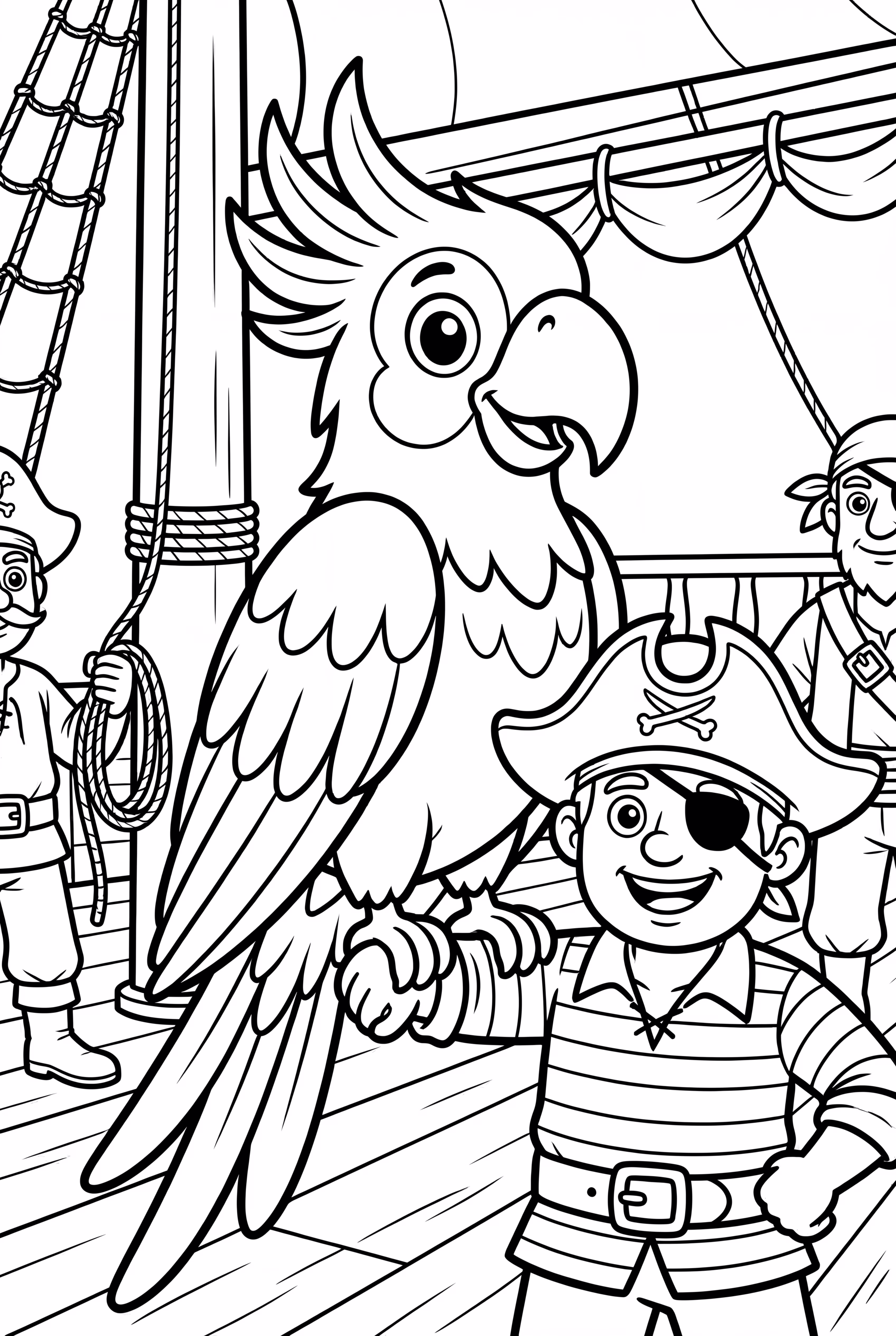 앵무새의 해적 친구들과의 모험