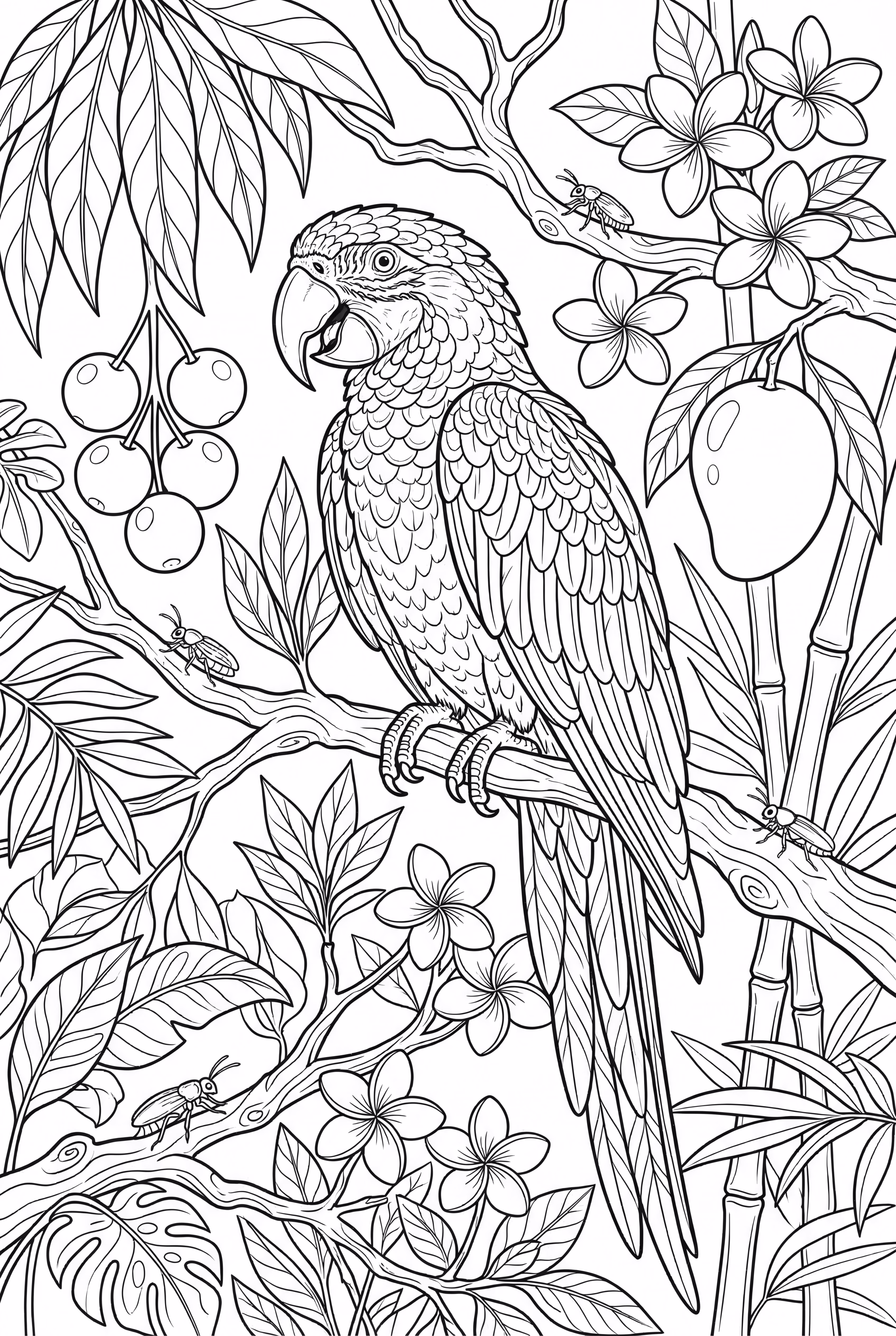 Parrot's Daily Life in the Wild