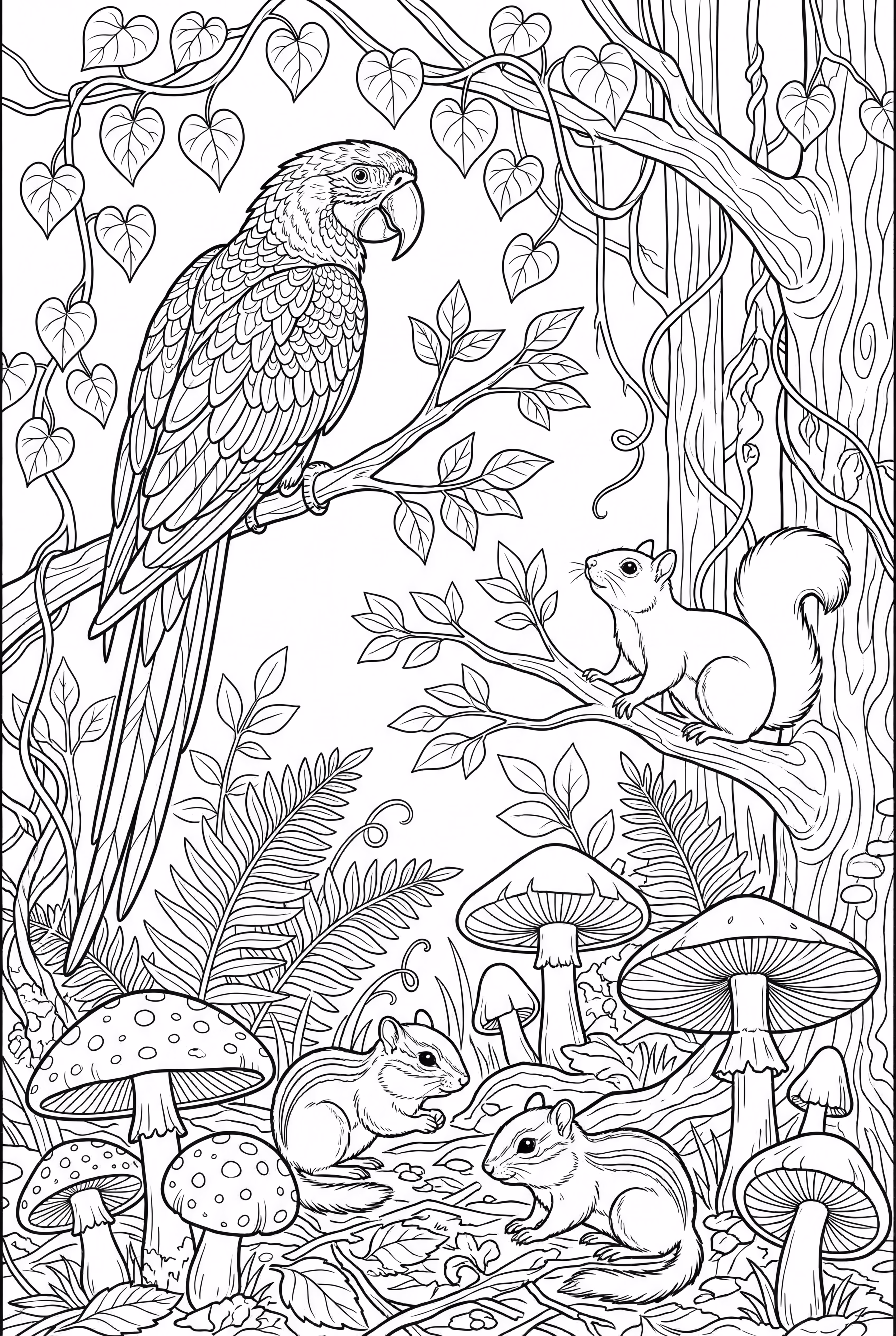 鹦鹉与其他动物的互动