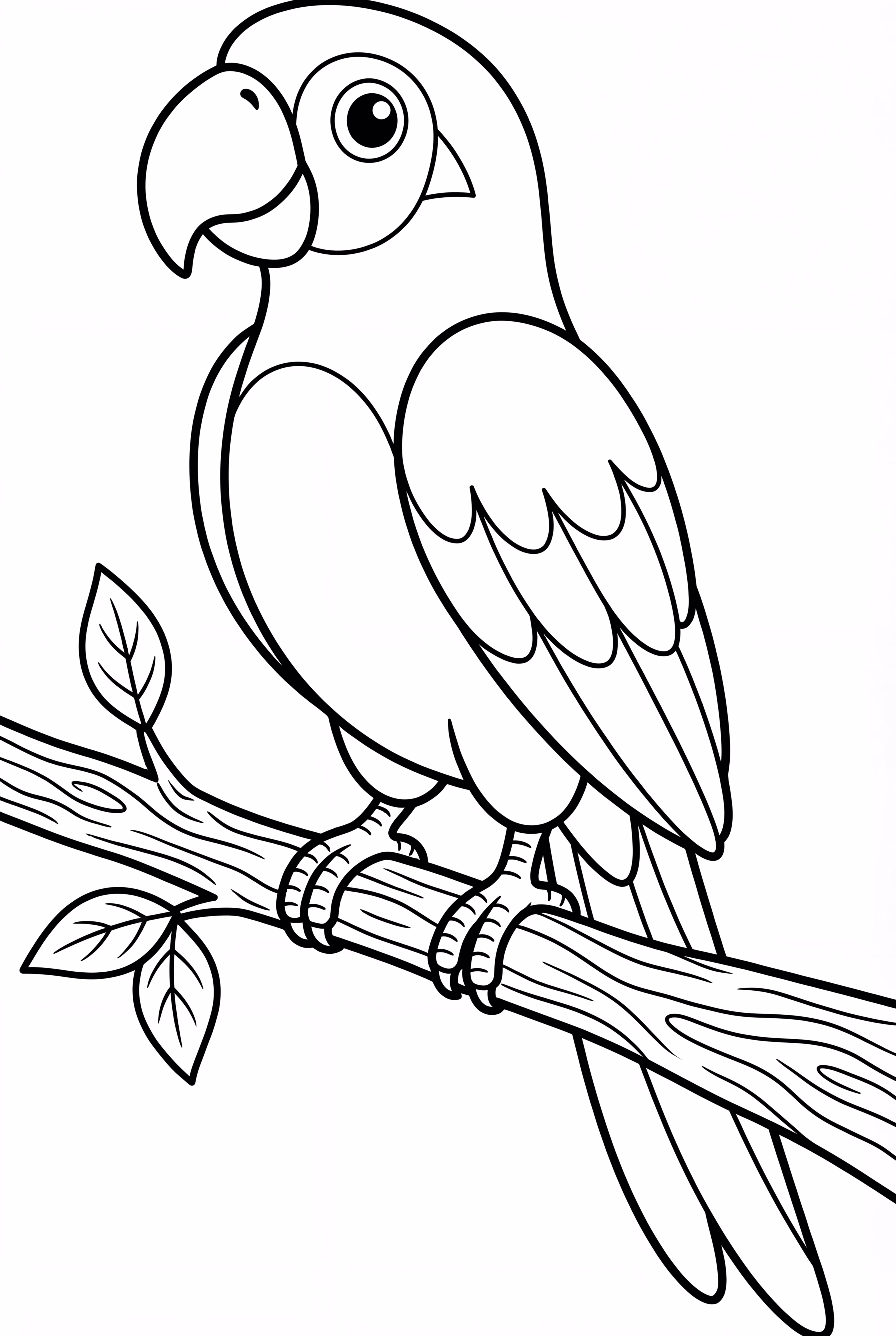 나뭇가지에 앉아 있는 앵무새