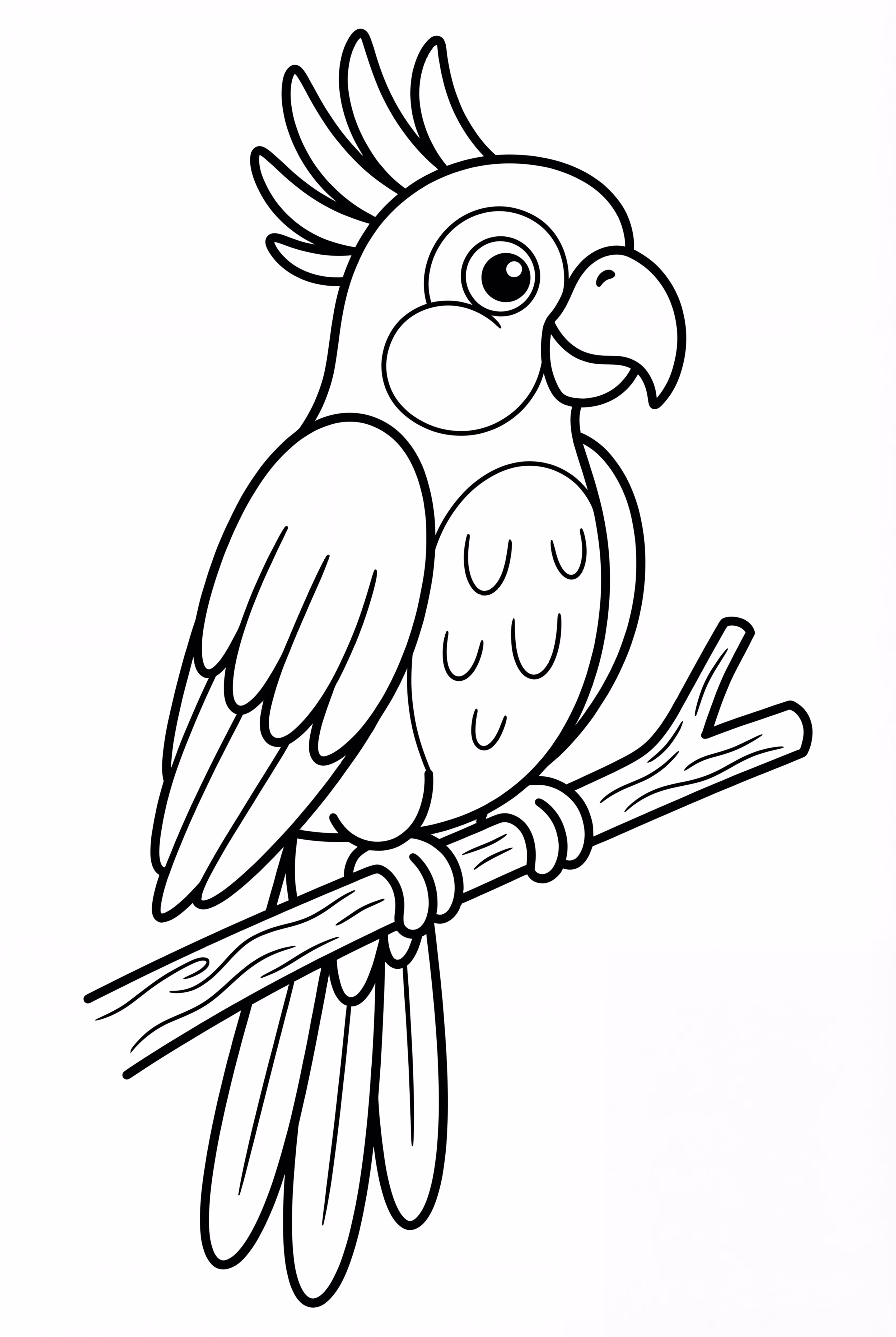 Parrot Sitting on a Branch