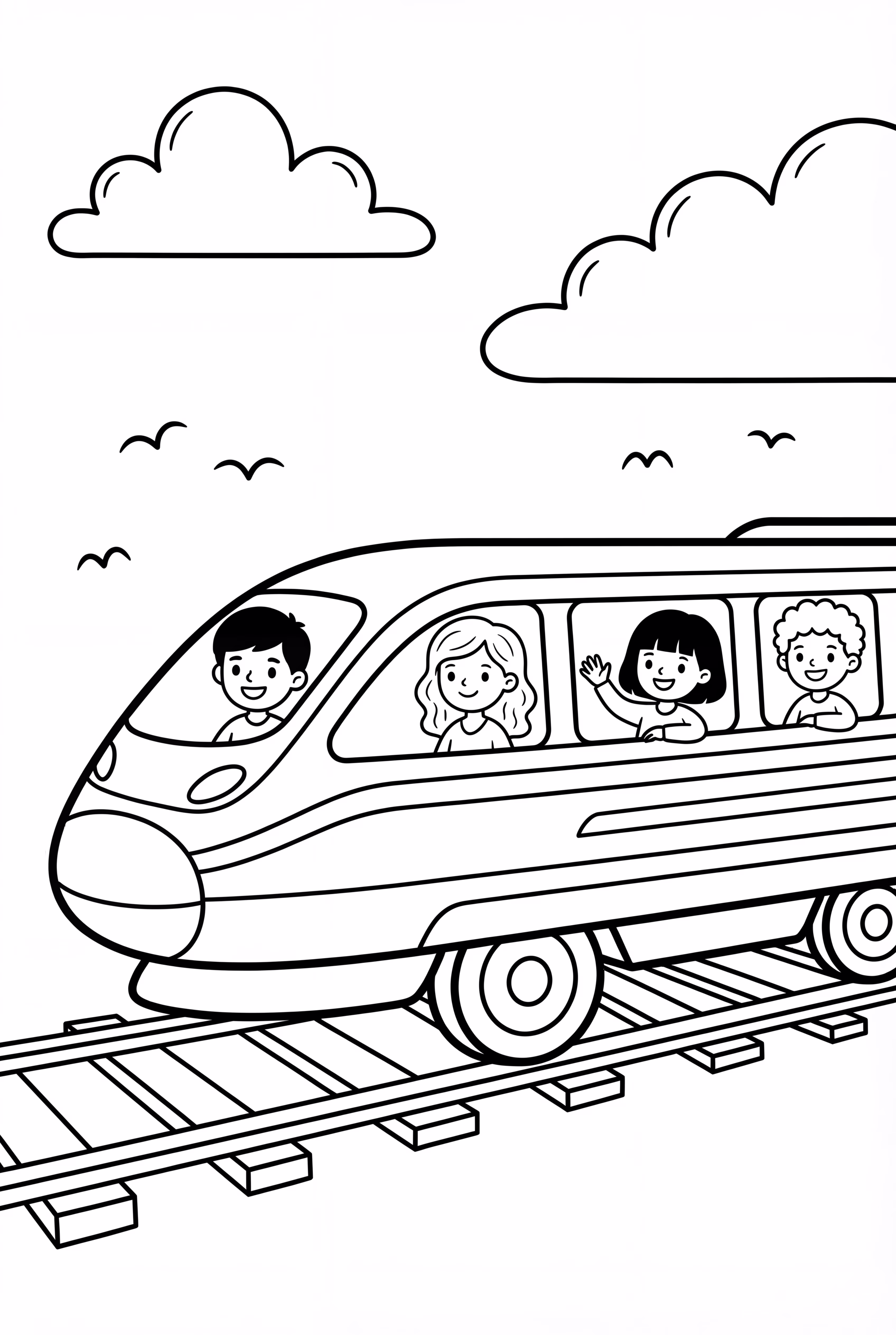 Passengers On The High Speed Train