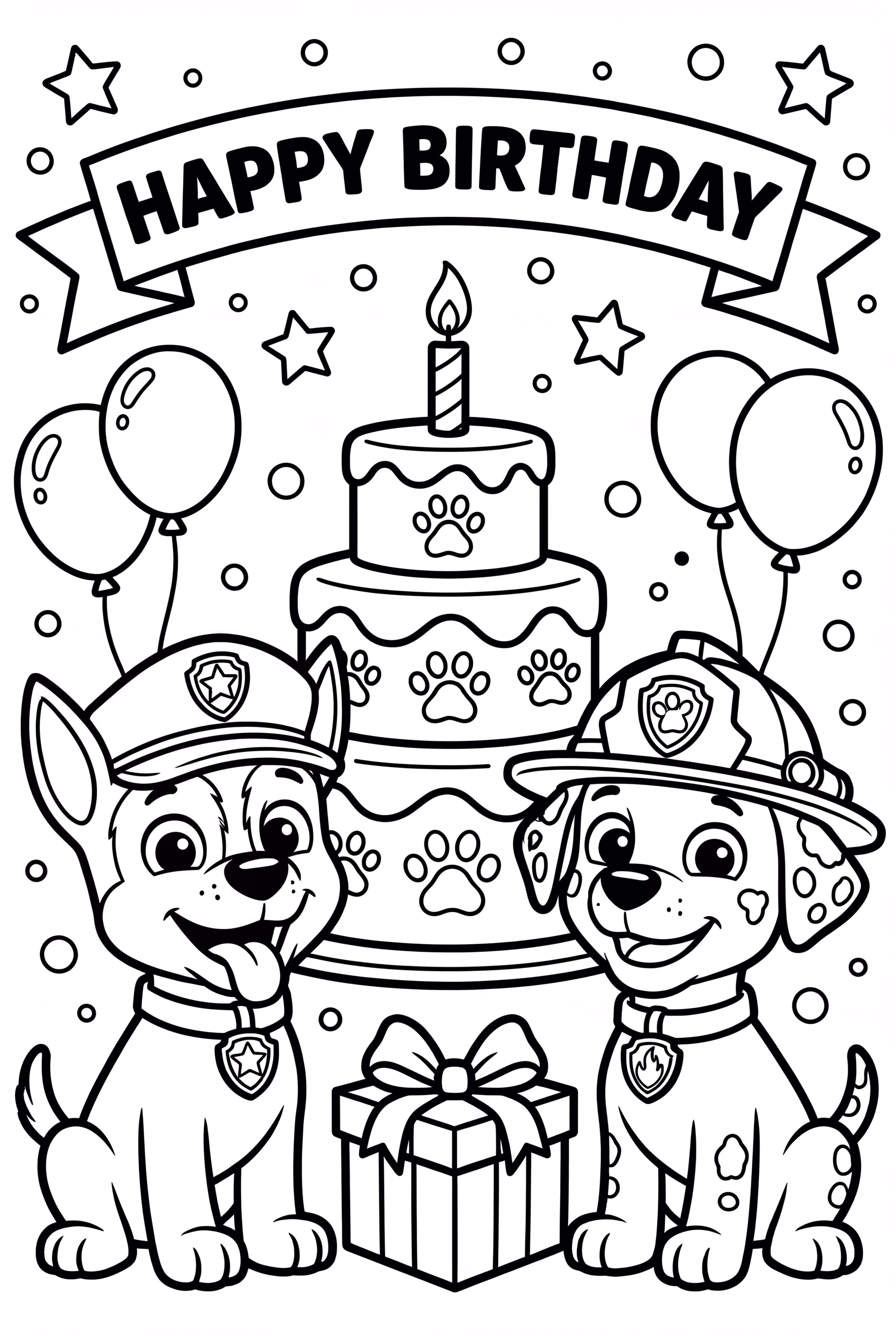 Configuração de Festa de Aniversário da Patrulha Canina