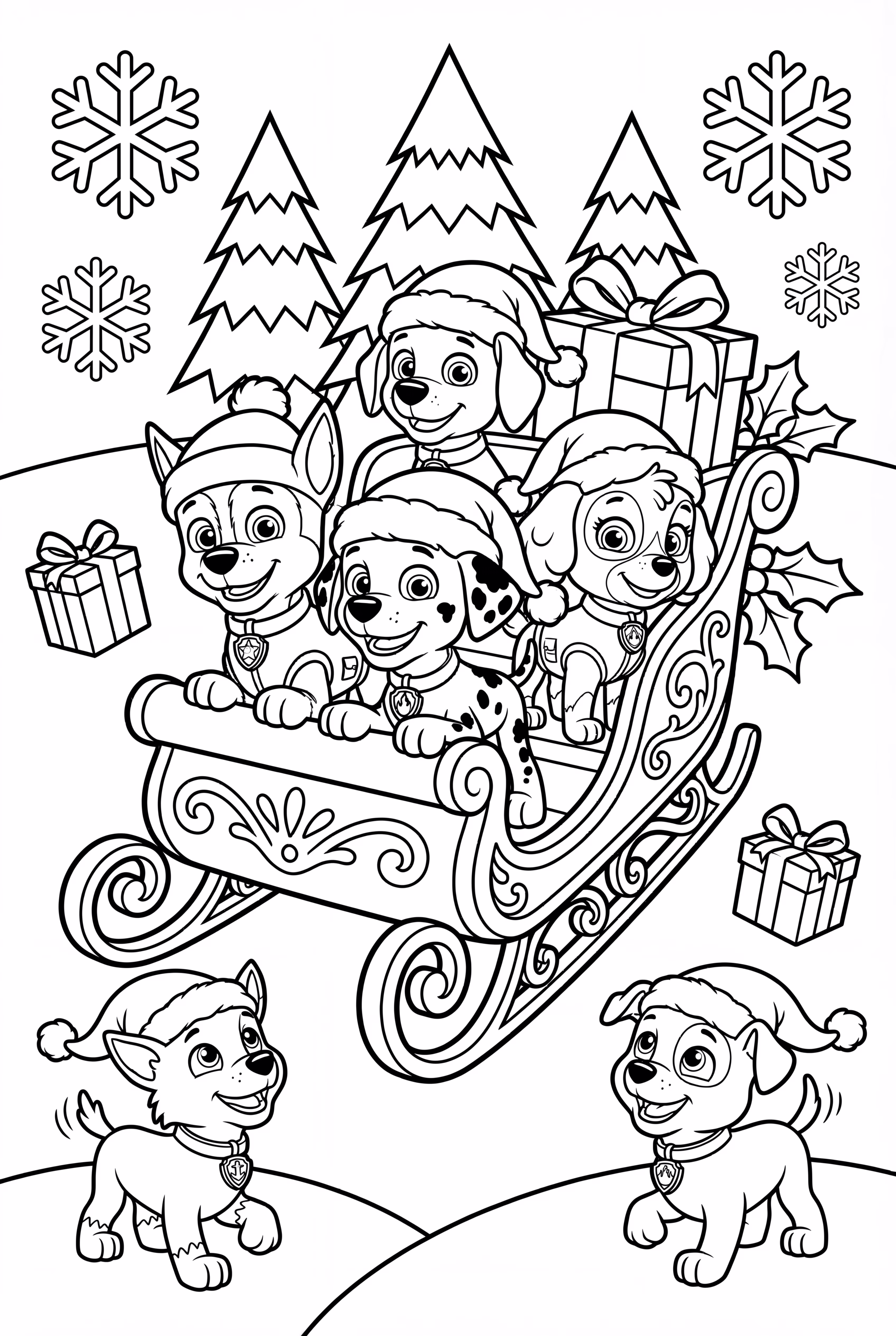 Passeio de Trenó do Natal da Patrulha Canina