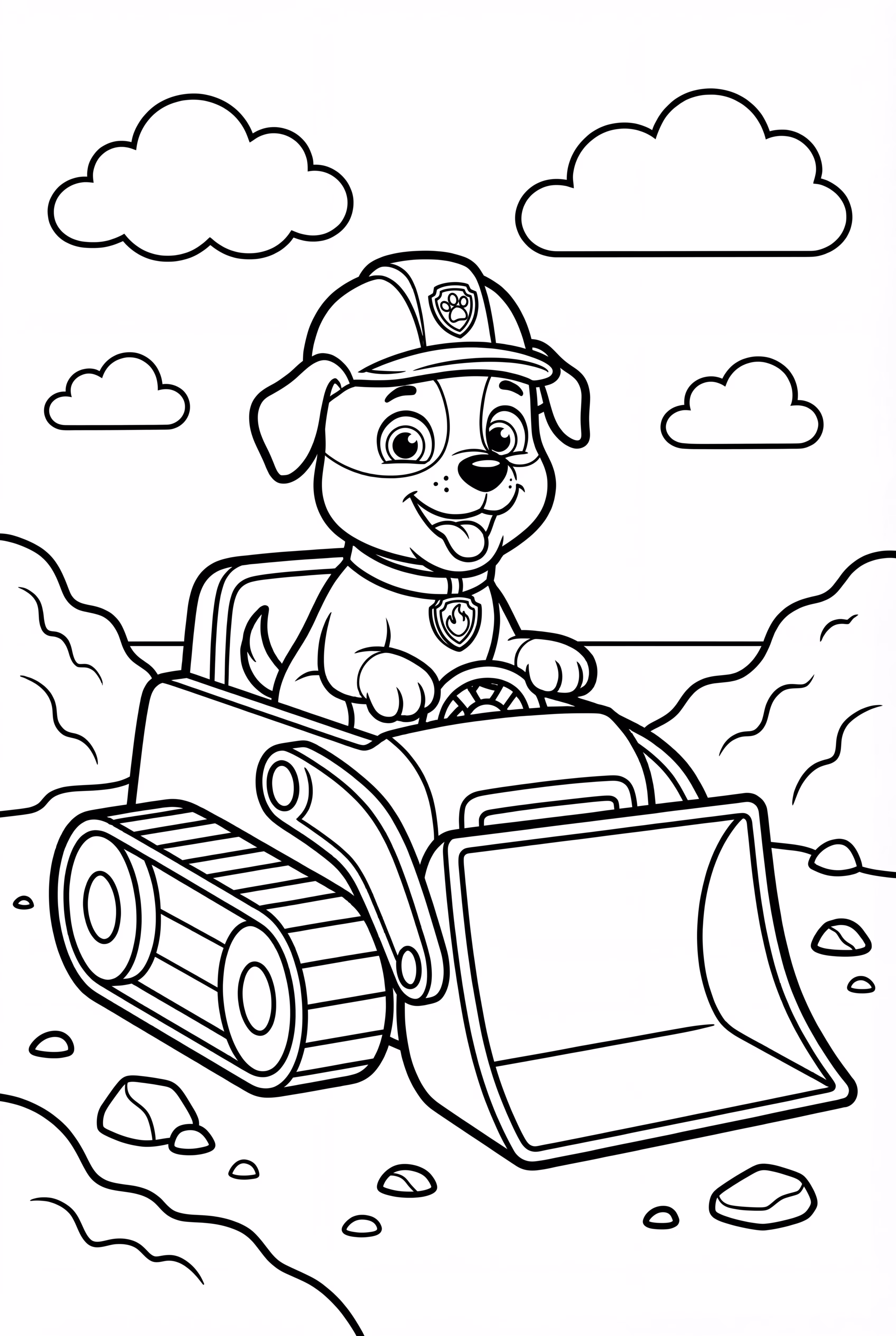 Paw Patrol Conduzindo Escavadeira