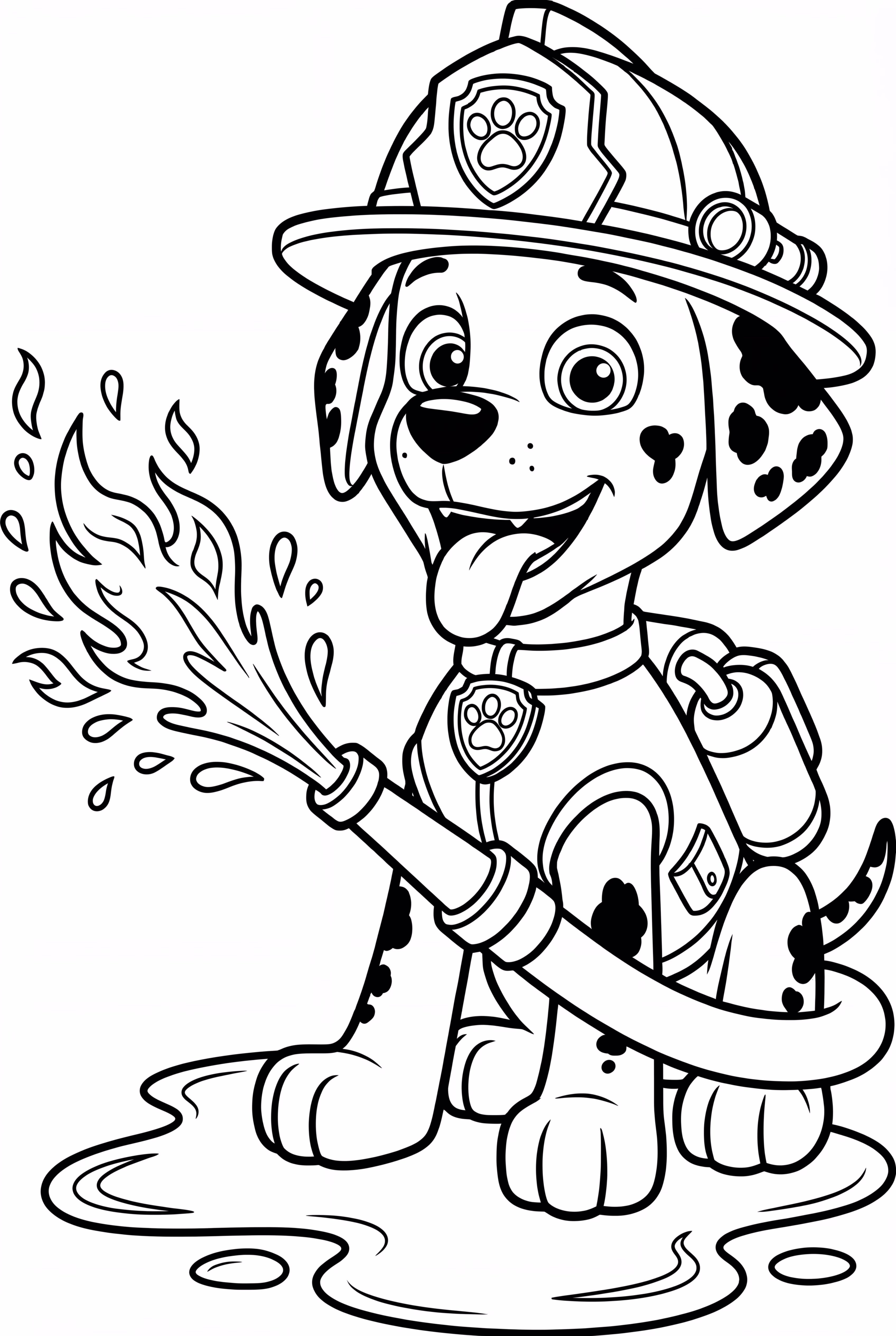 Paw Patrol Firefighting With Marshall