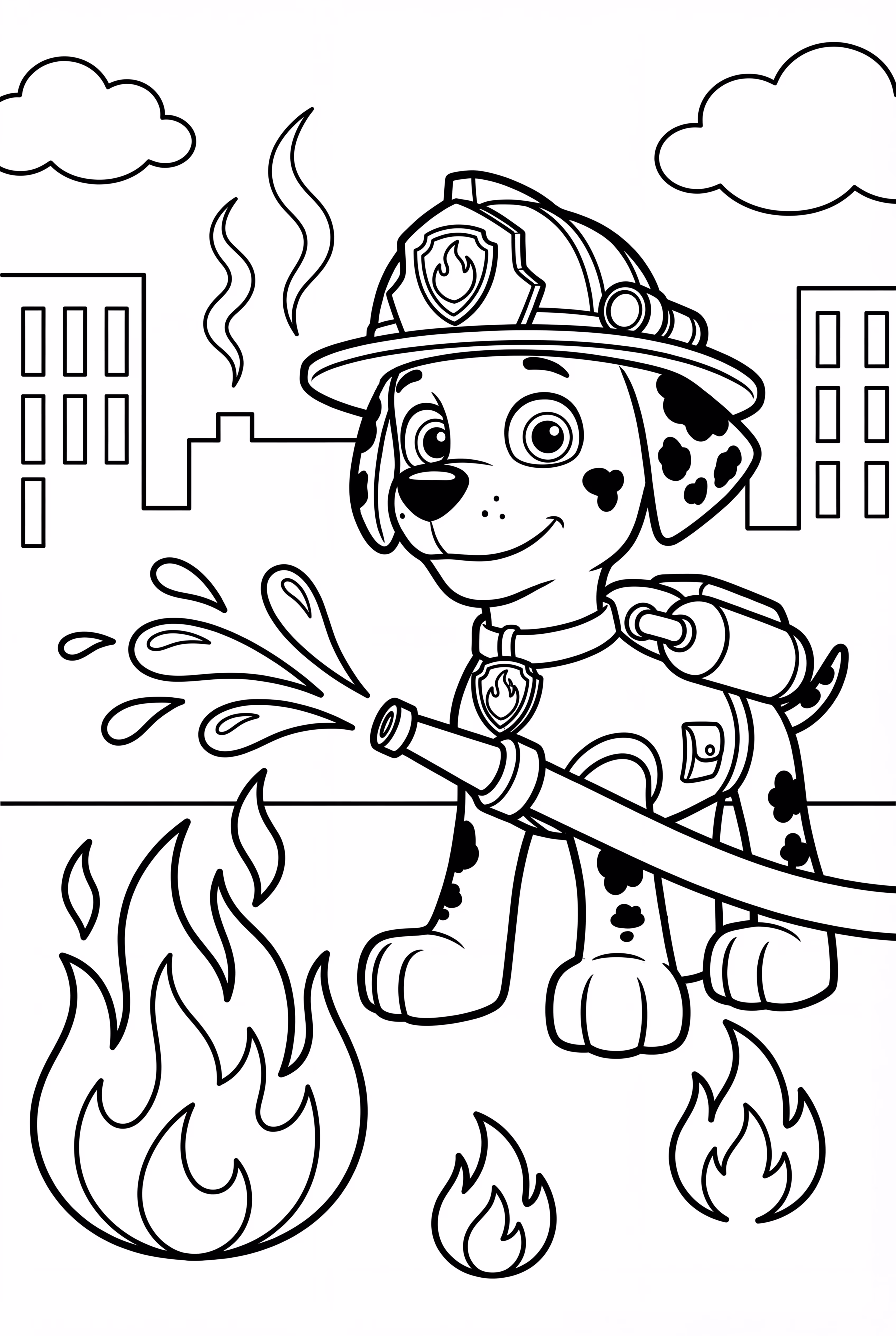 Paw Patrol Marshall Apagando Chamas