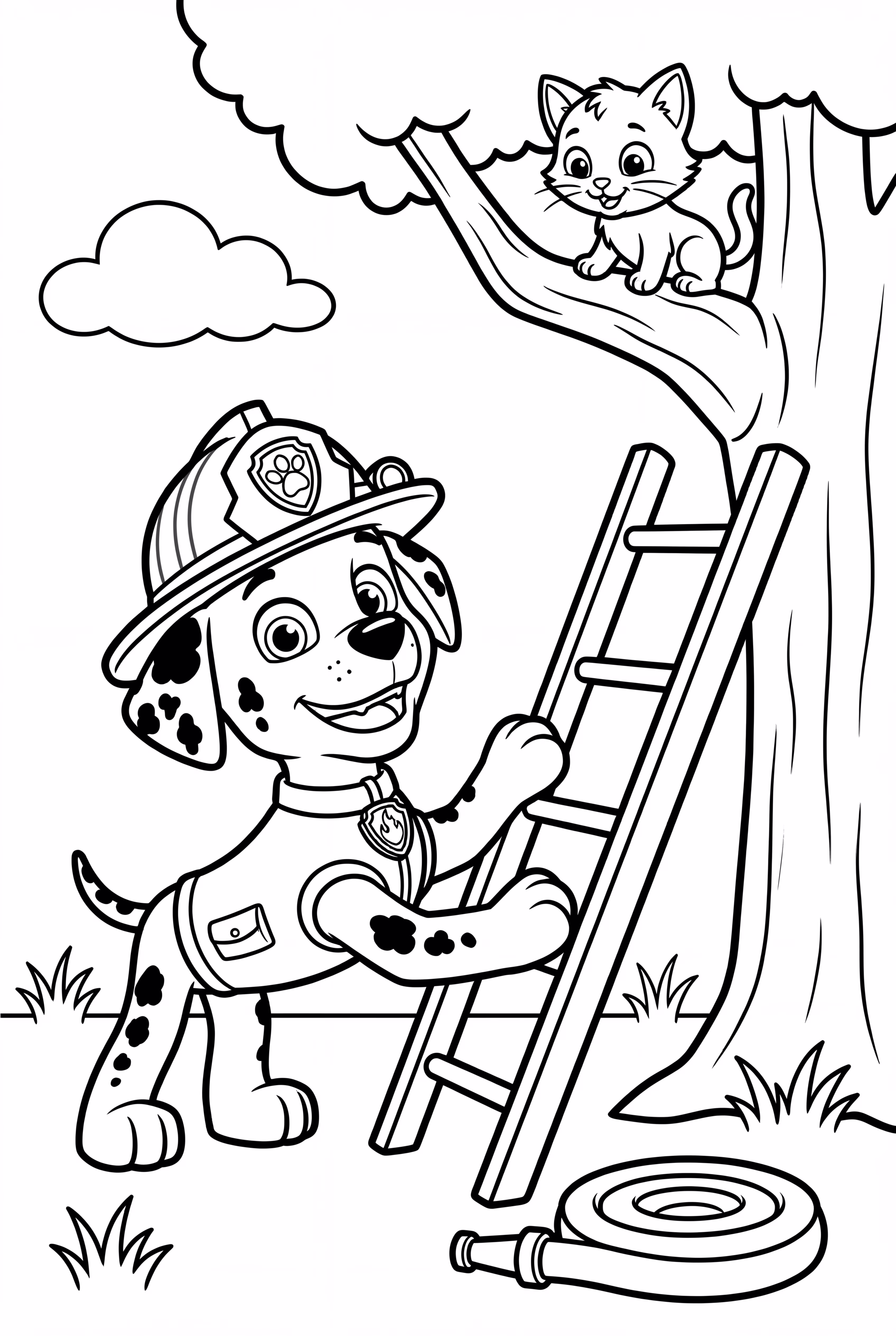 Paw Patrol Marshall Saving Kitten