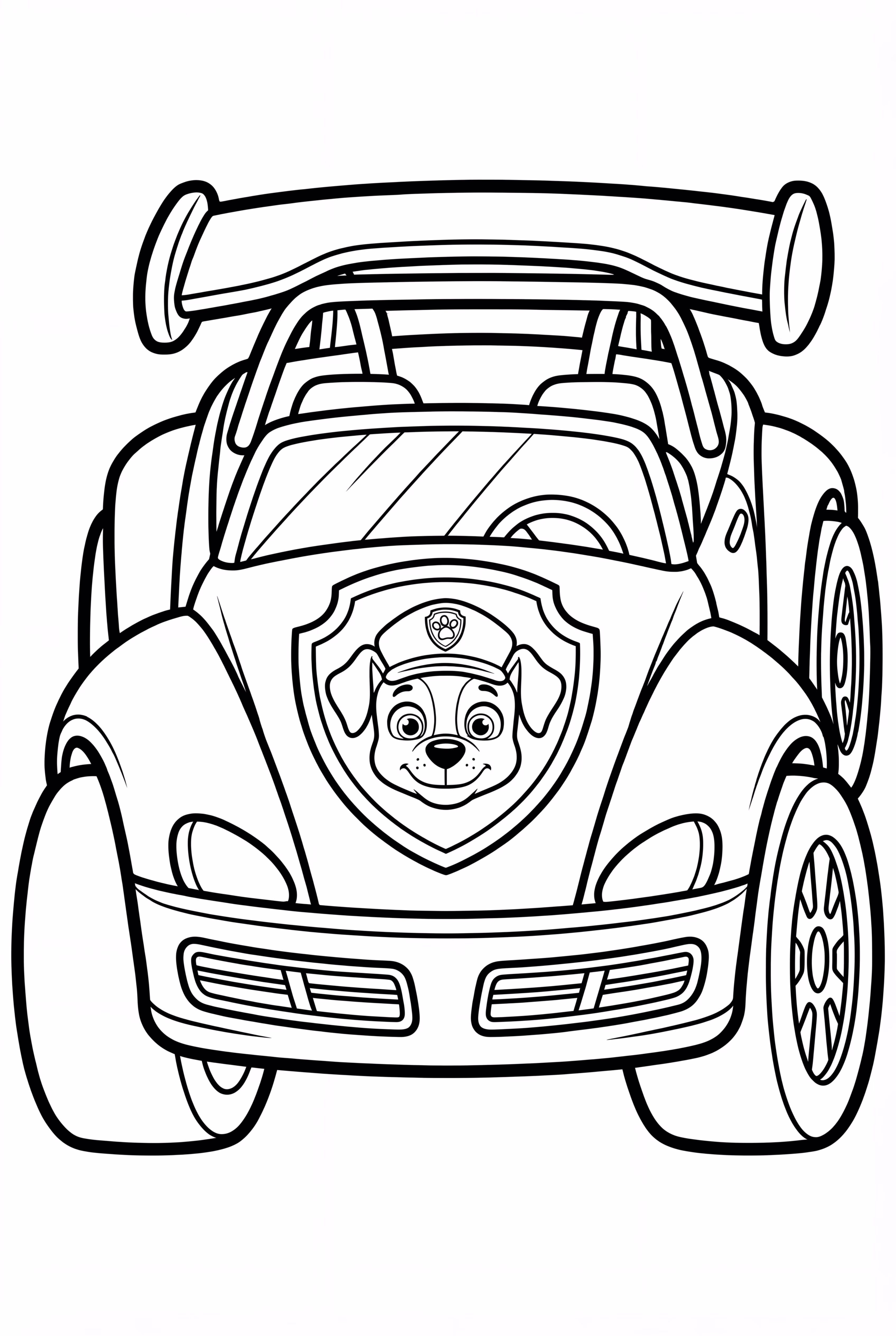 Paw Patrol Race Car With Pup Emblem