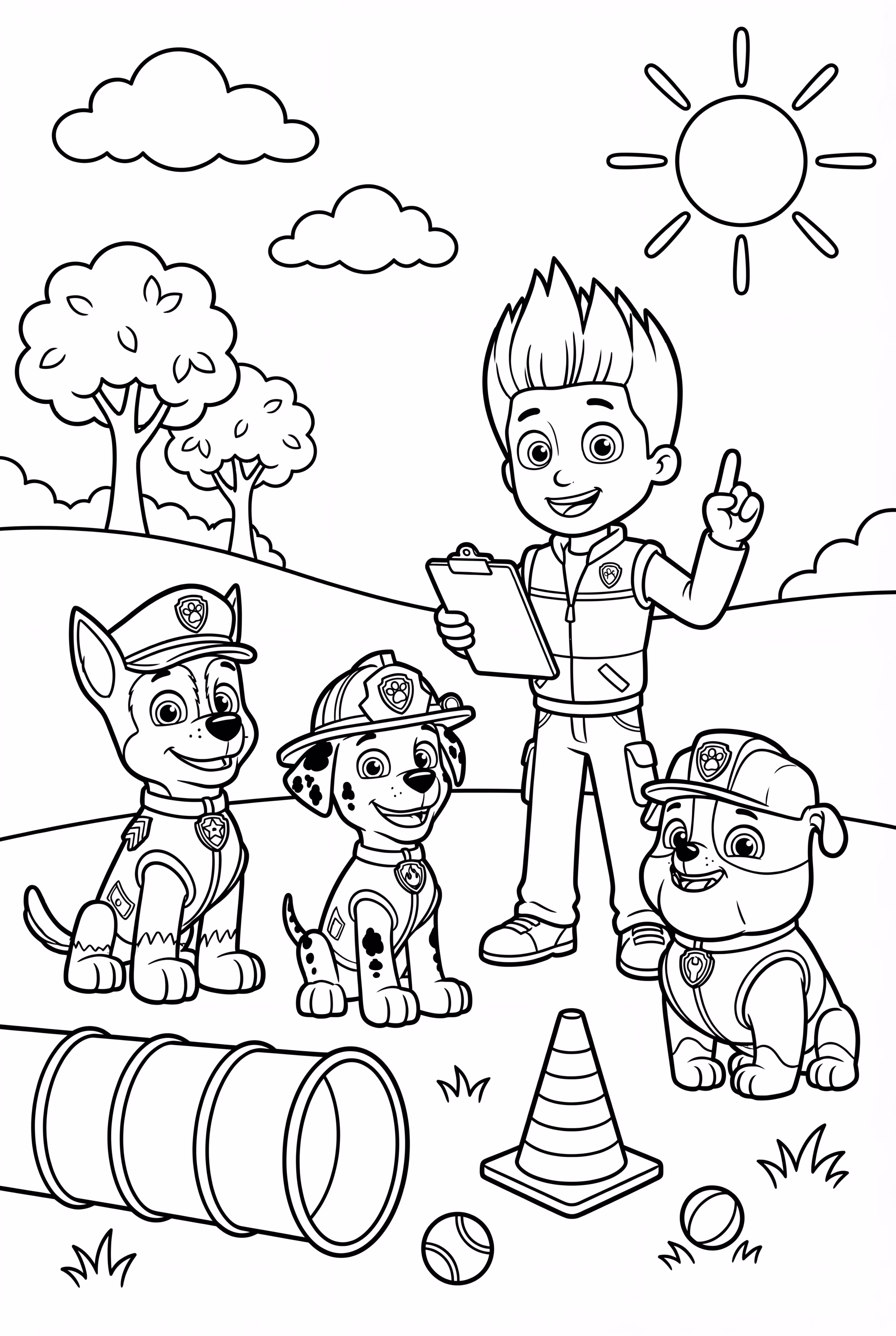 Paw Patrol Ryder Treinando os Filhotes