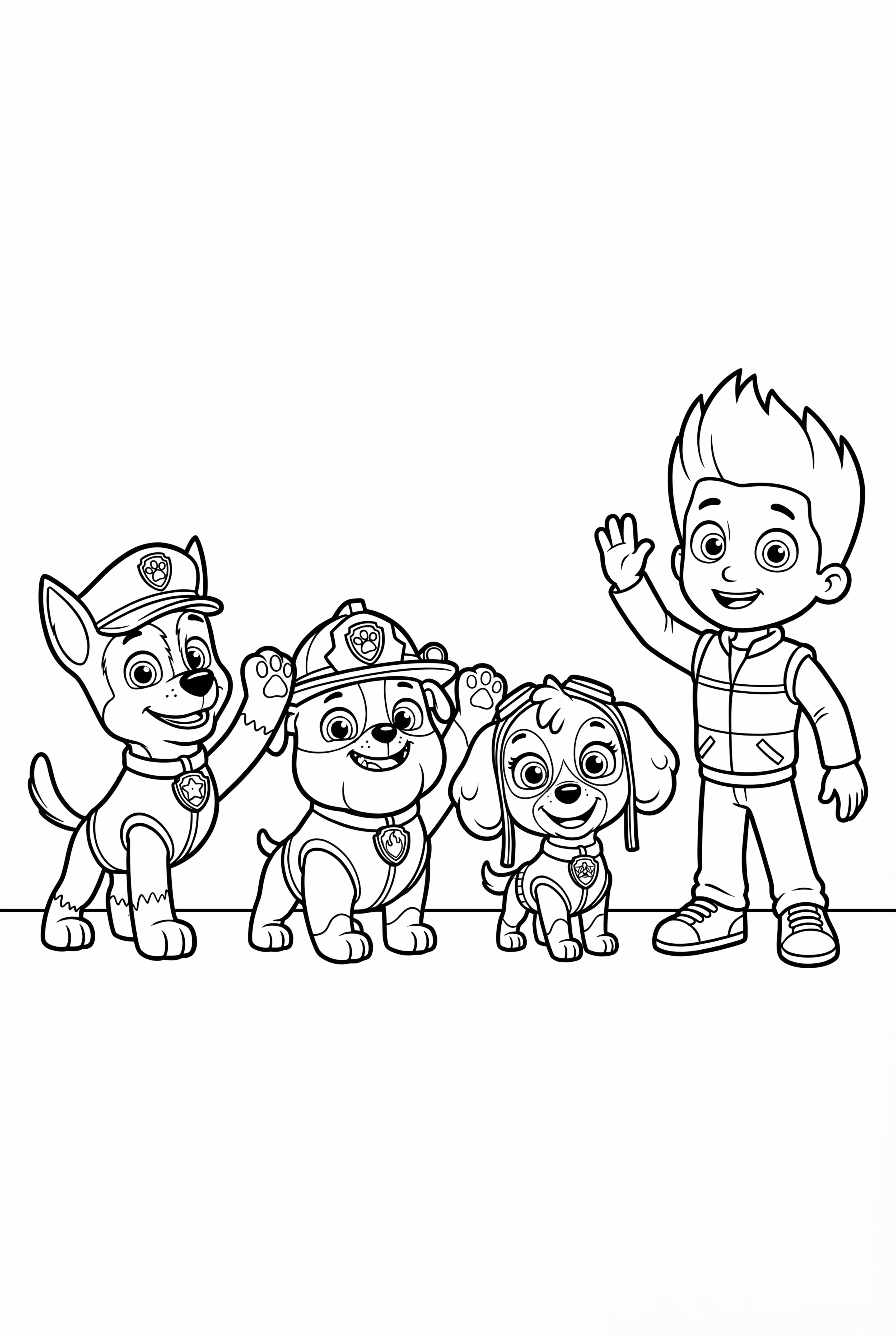 Paw Patrol Team High-Fiving