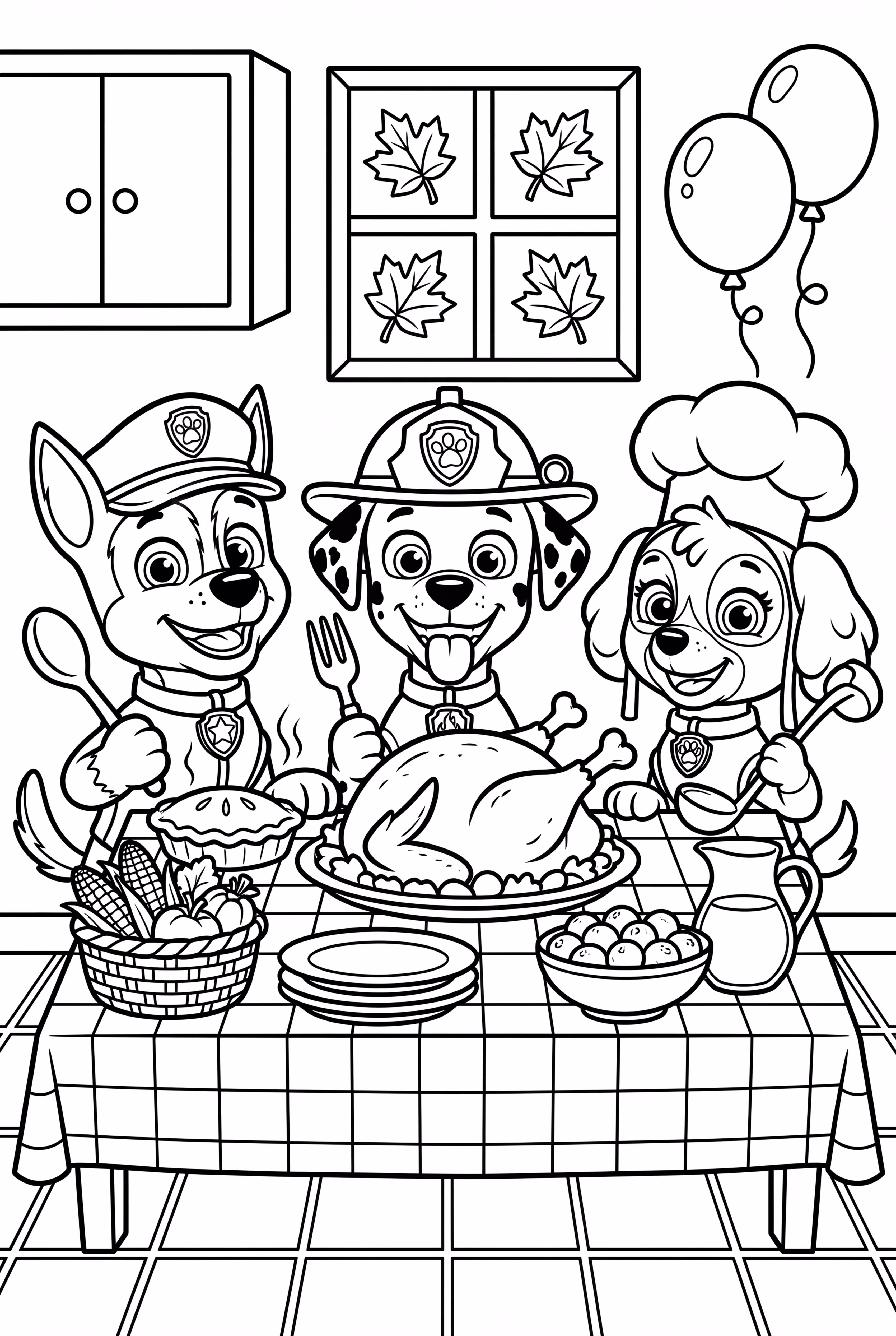 Paw Patrol Thanksgiving Dinner Prep