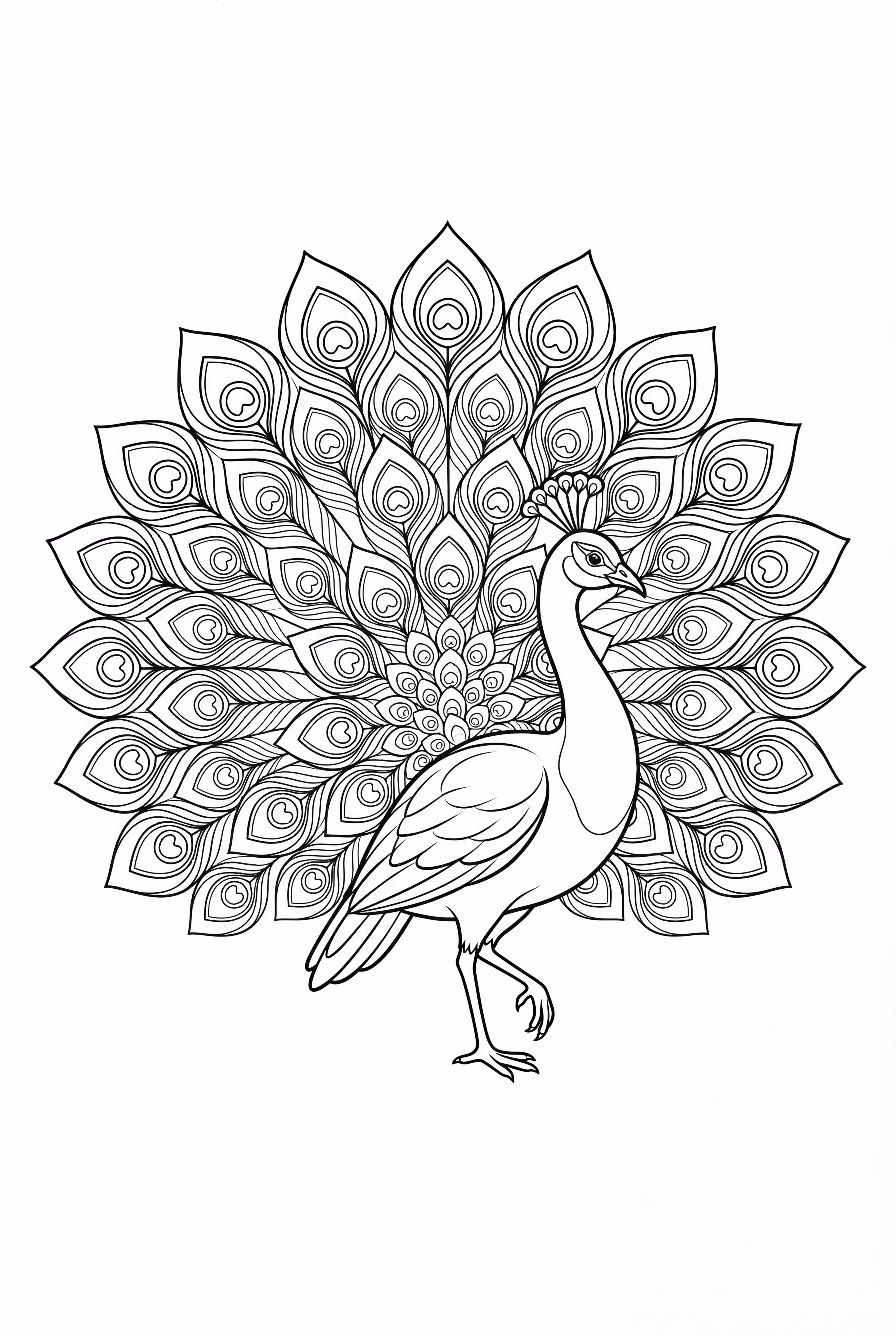 peacock dancing in golden sunset