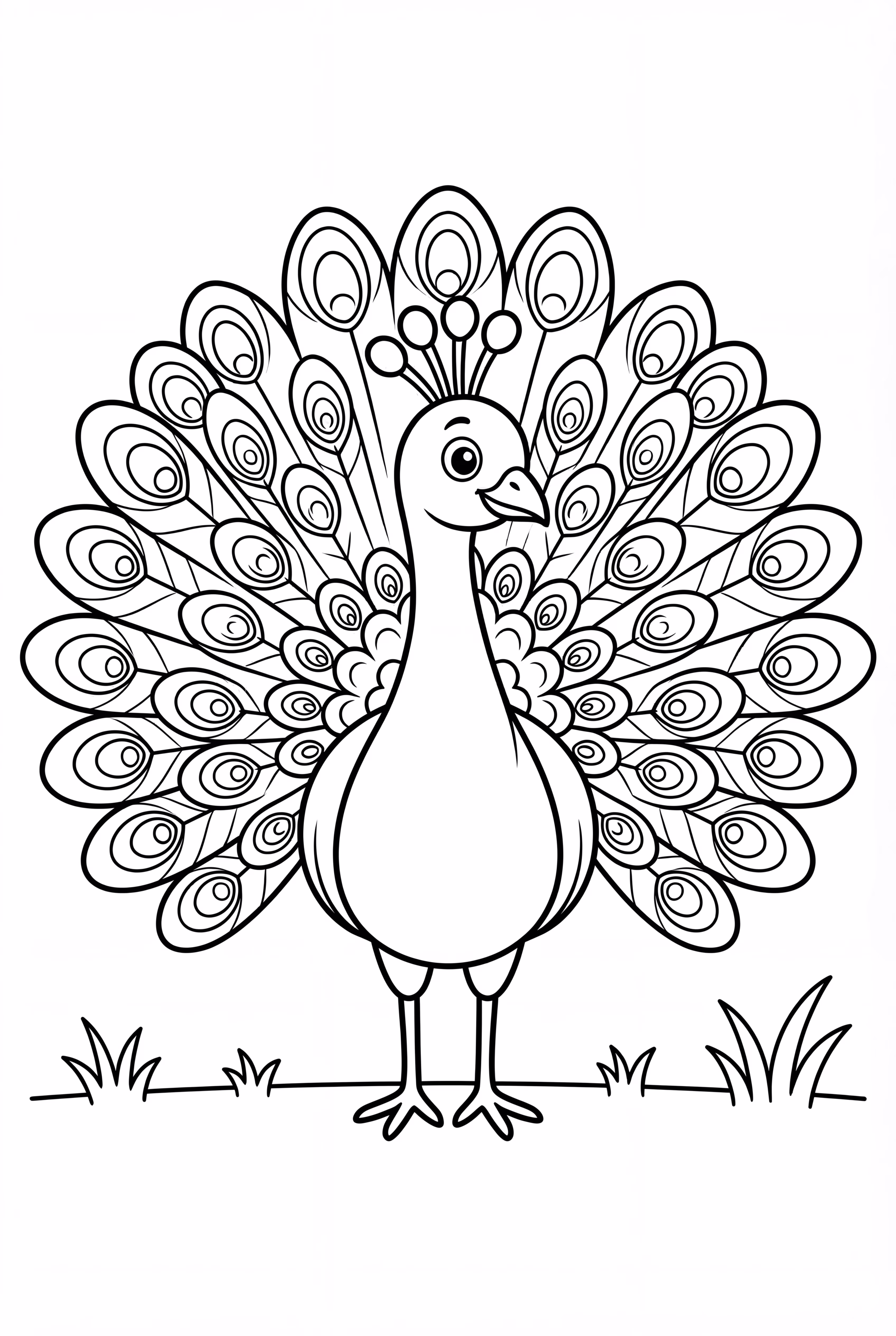 peacock dancing with feathers