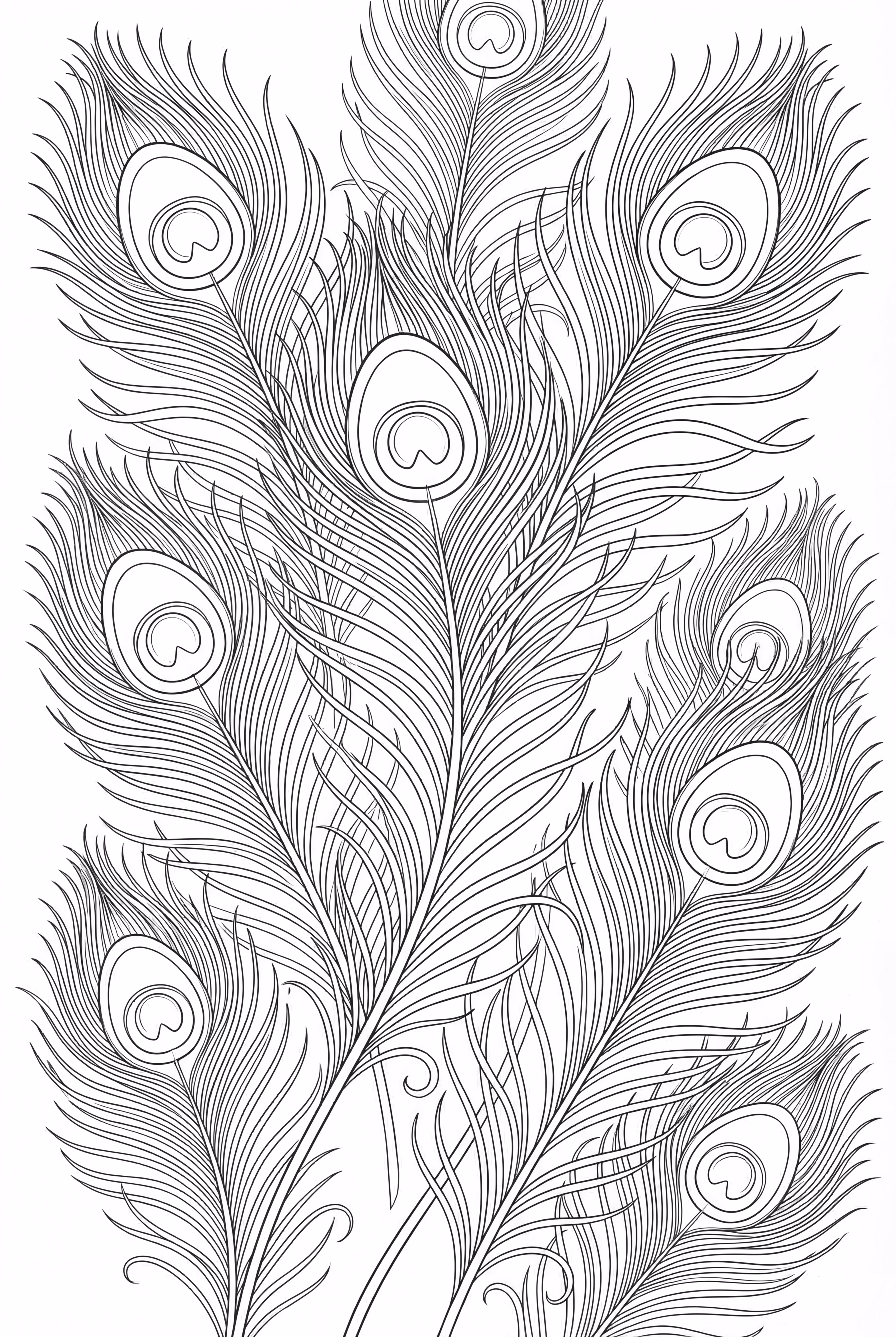 planche de plumes de paon en gros plan