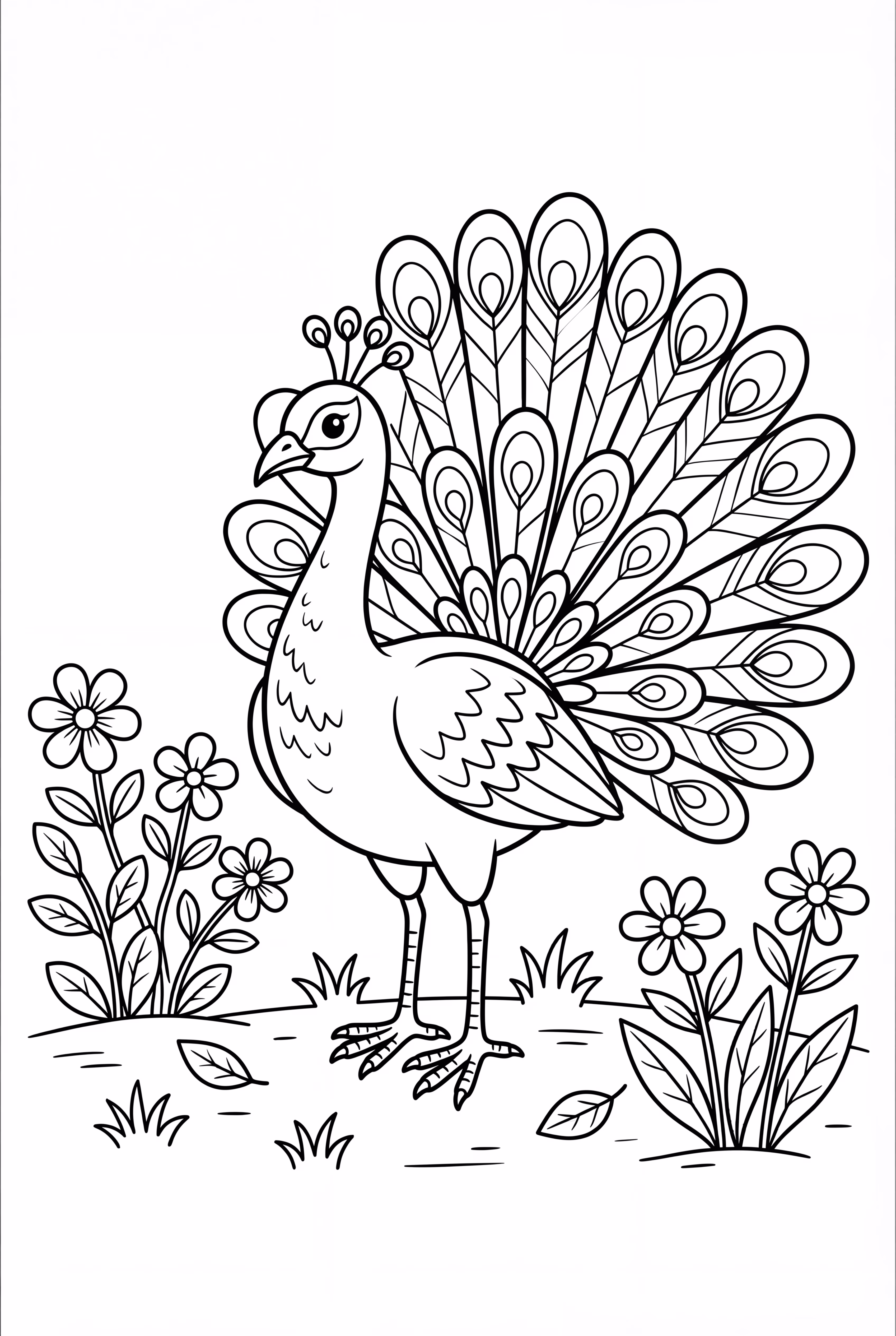 peacock in royal garden