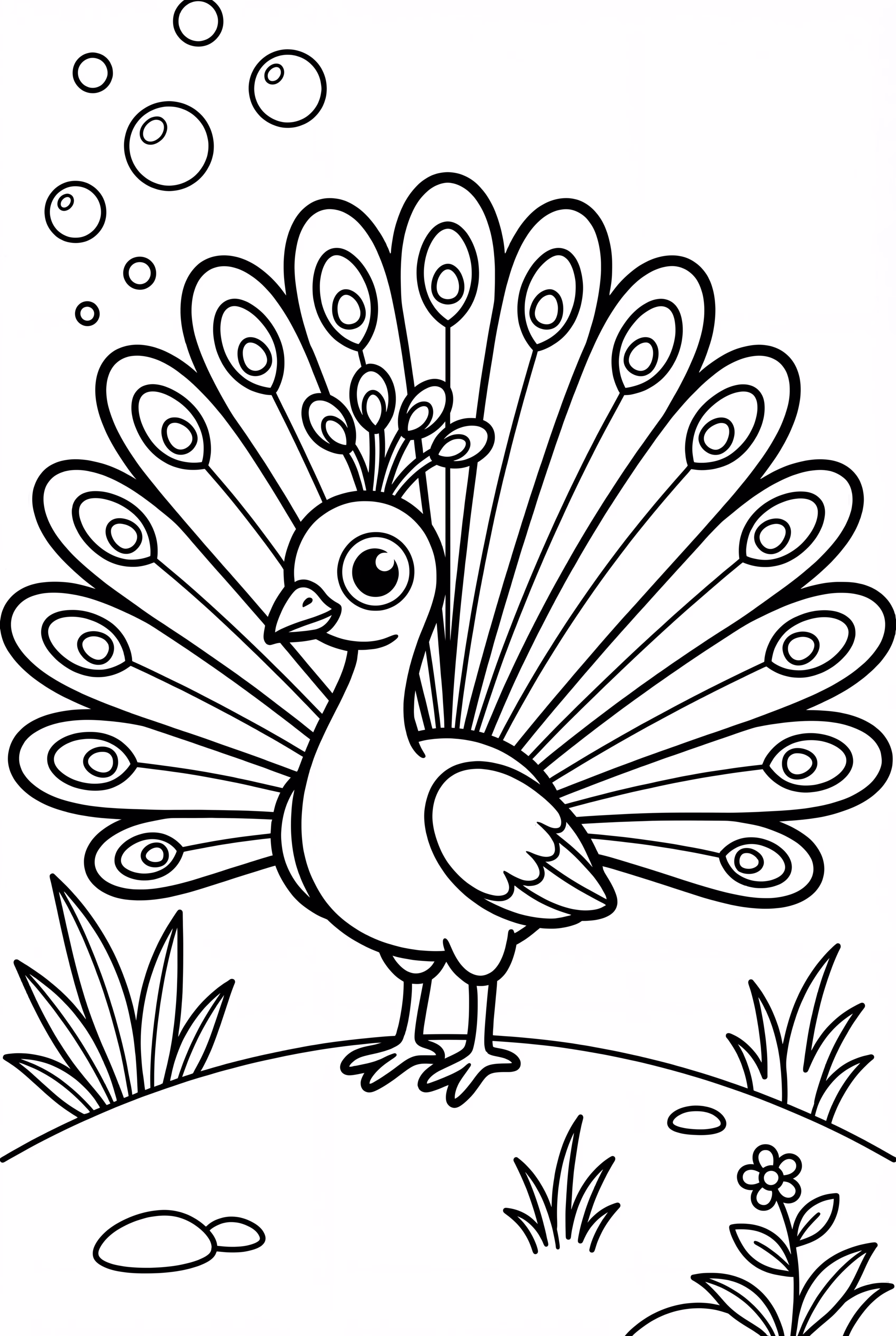 peacock spreading its feathers