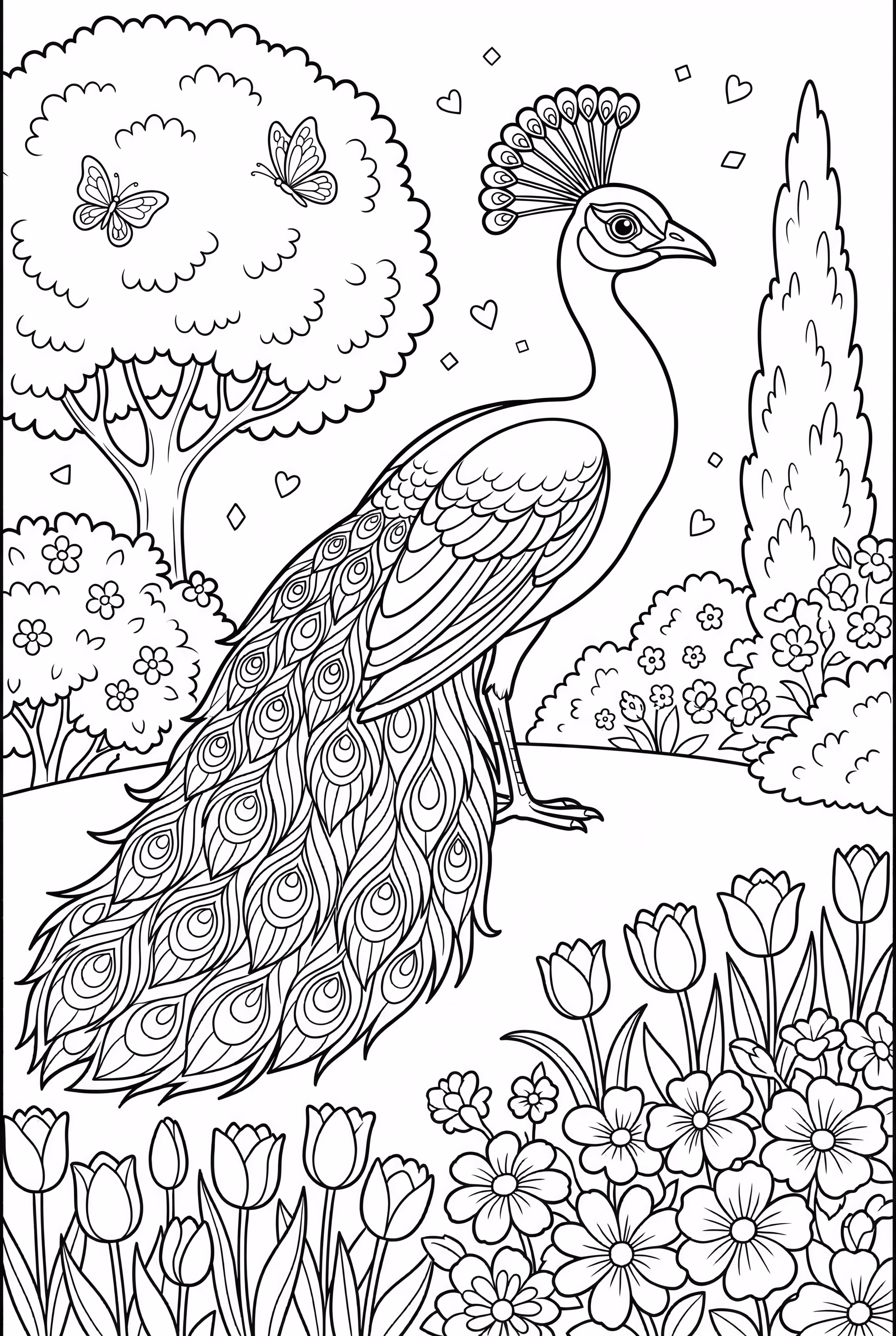 pavão caminhando no jardim-2