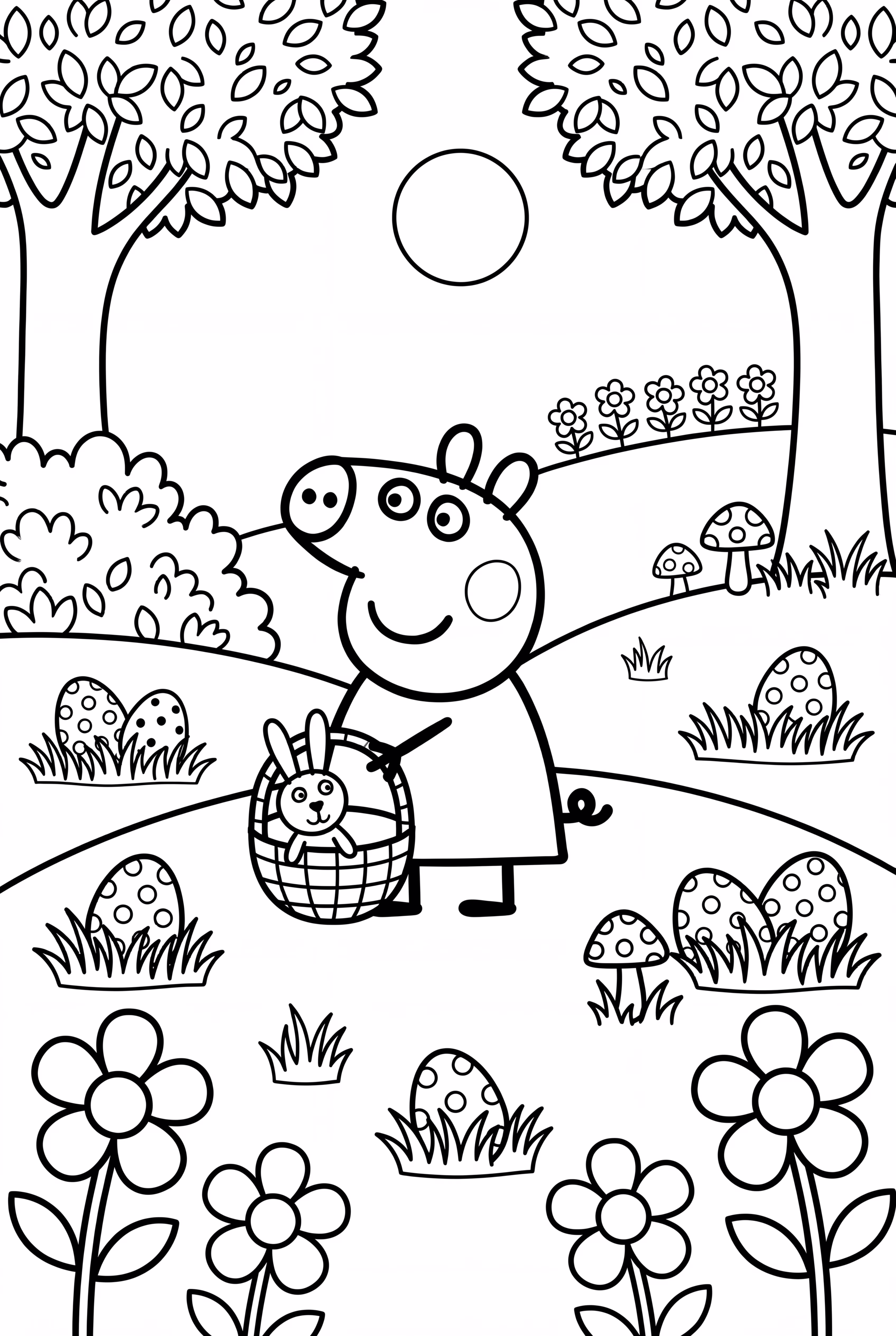 페파의 부활절 달걀 찾기 색칠 공부