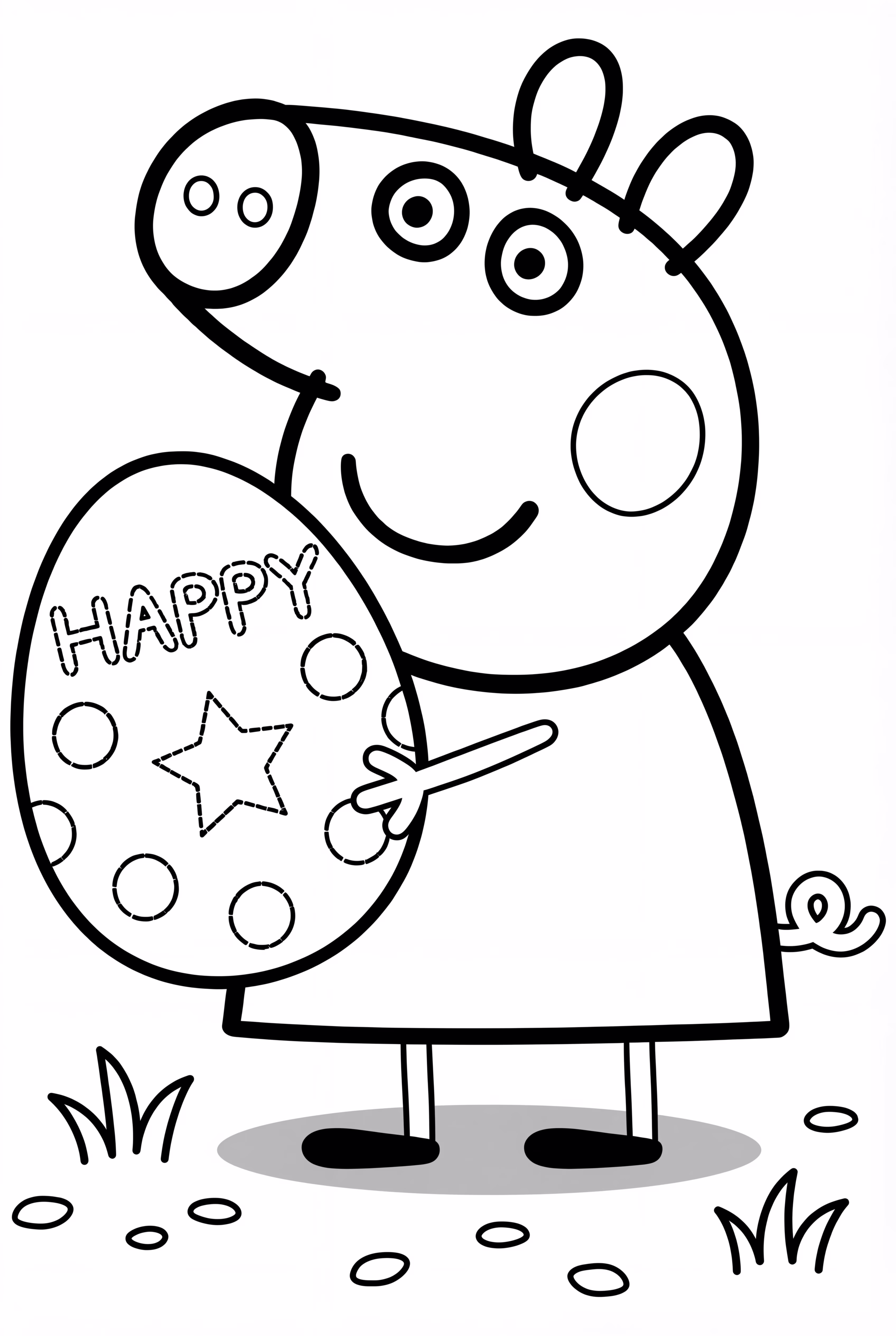 페파의 부활절 달걀 찾기 색칠 공부 페이지